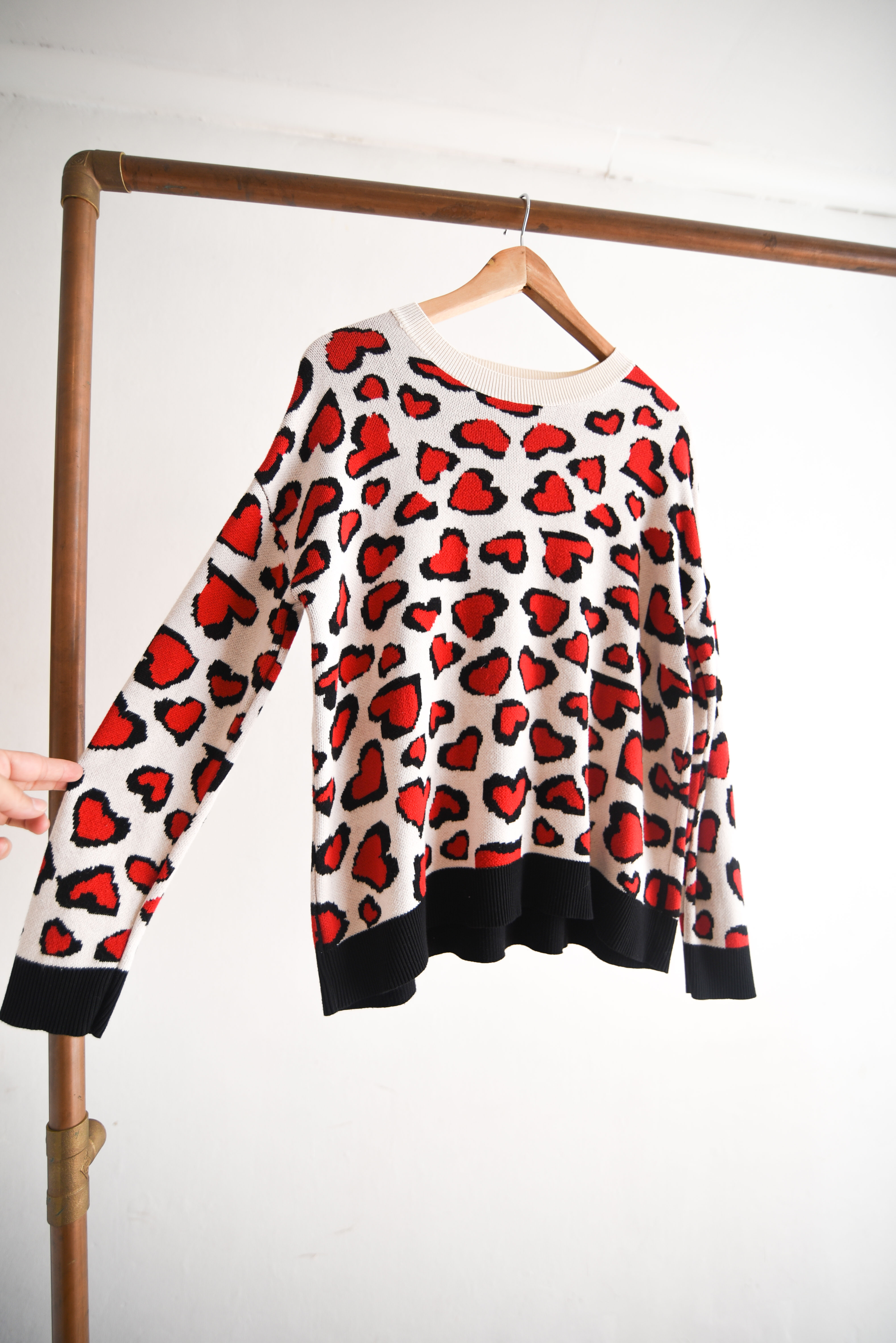 Chaleco blanco print corazones