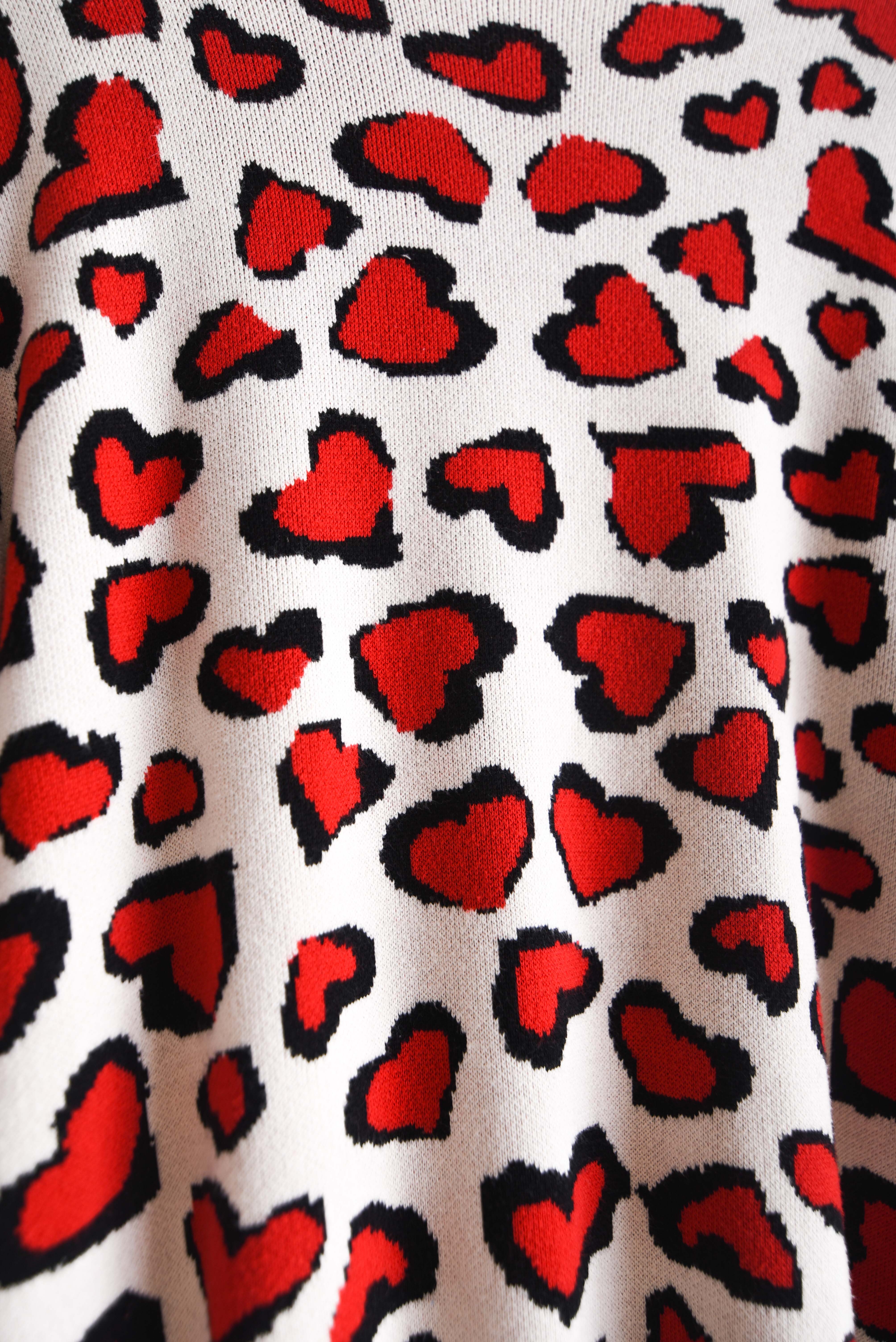 Chaleco blanco print corazones