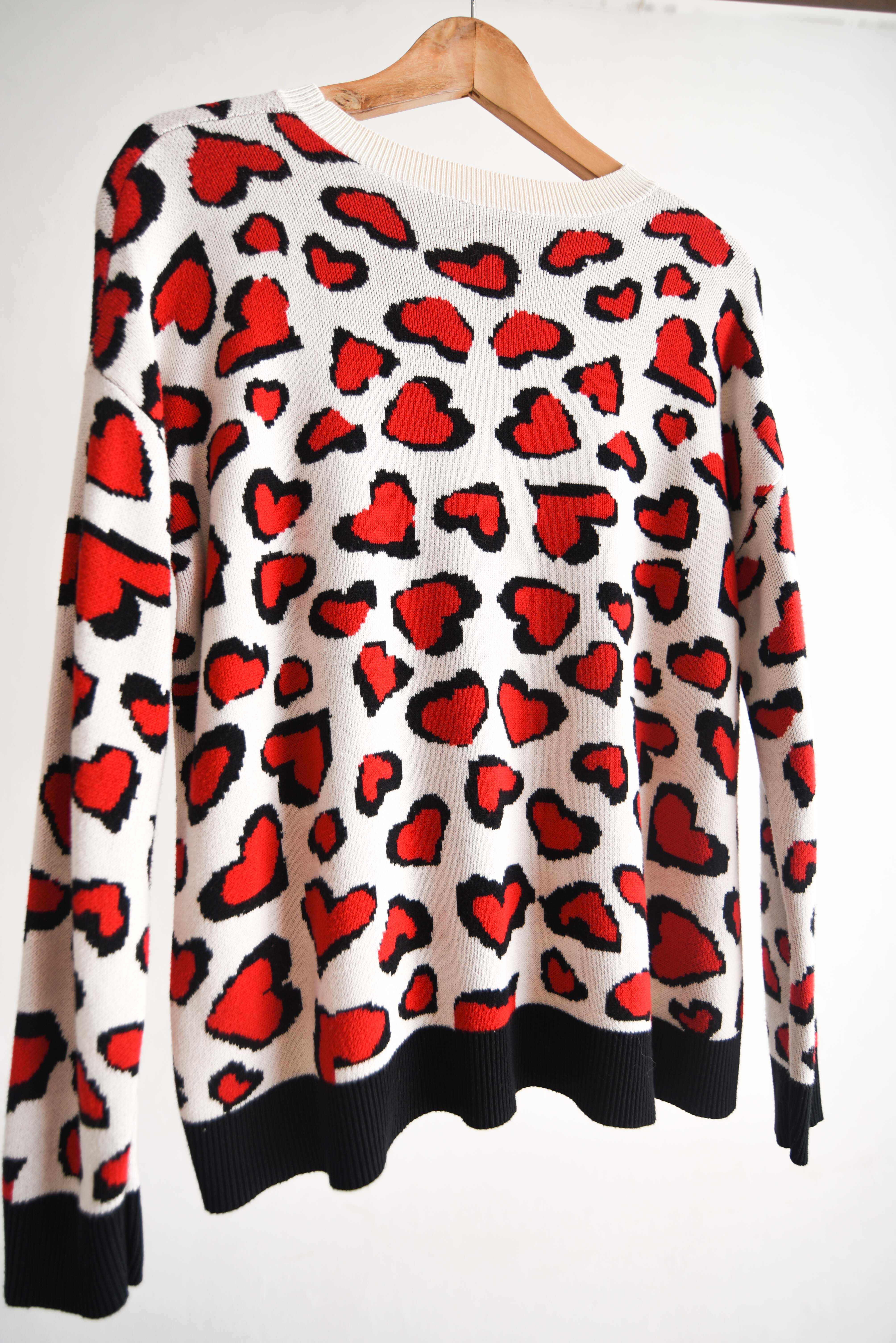 Chaleco blanco print corazones