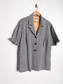 Blusa b&w pata de gallo plus size