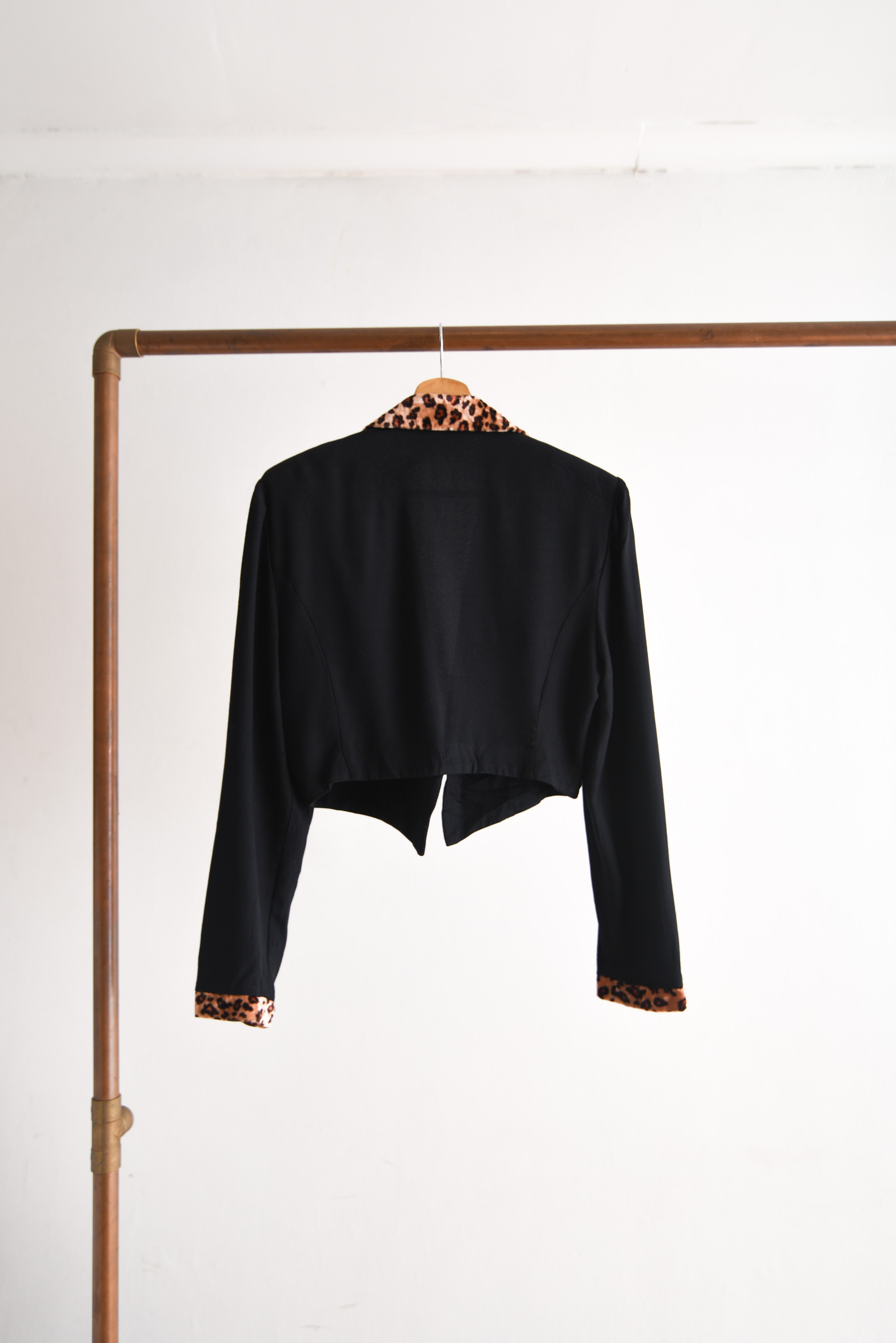 Chaqueta 90s black animal print