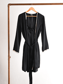 Conjunto lencero slipdress kimono