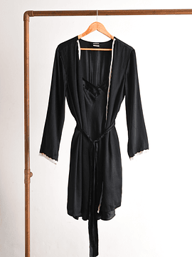 Conjunto lencero slipdress kimono