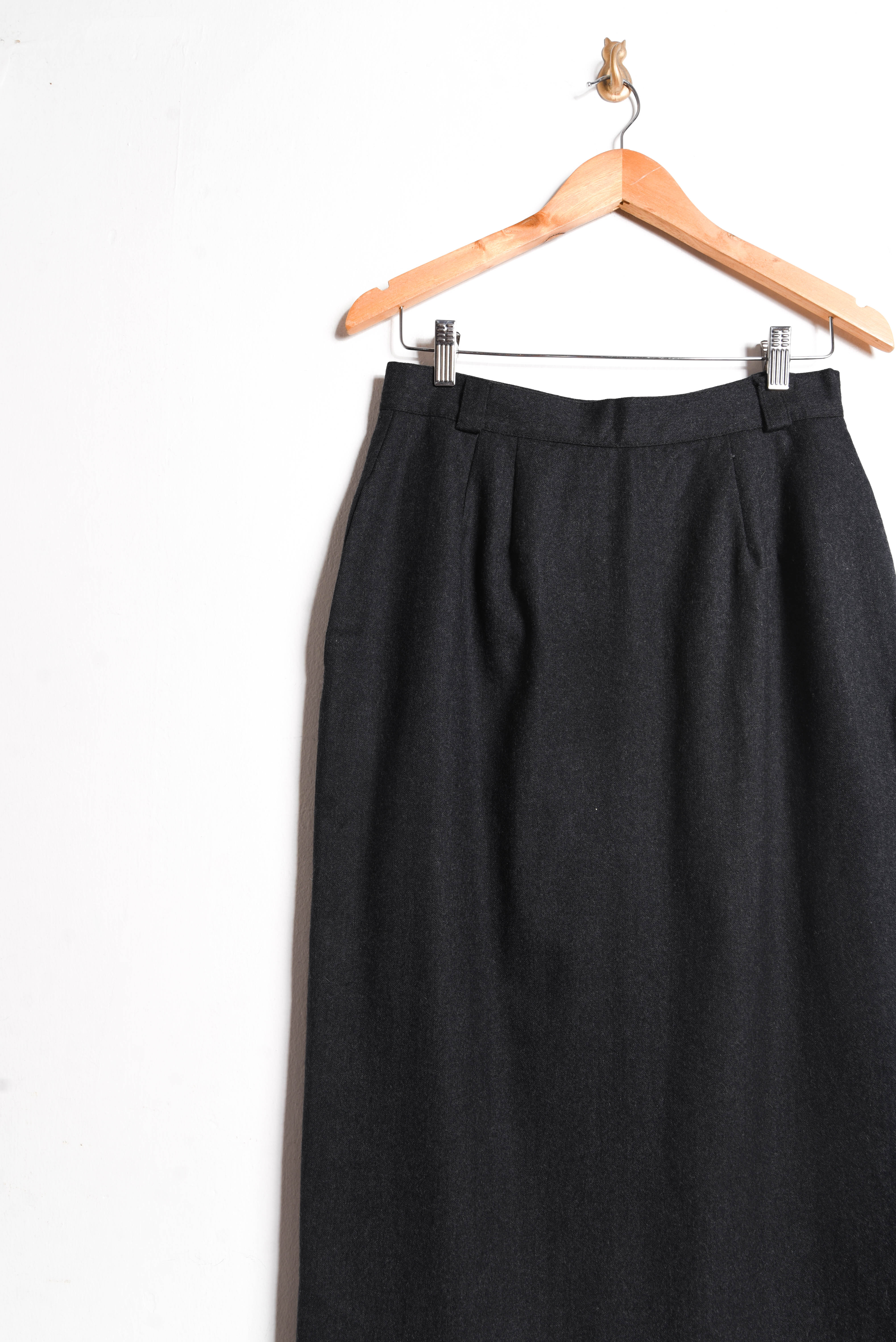 Maxi falda grafito lana 90s