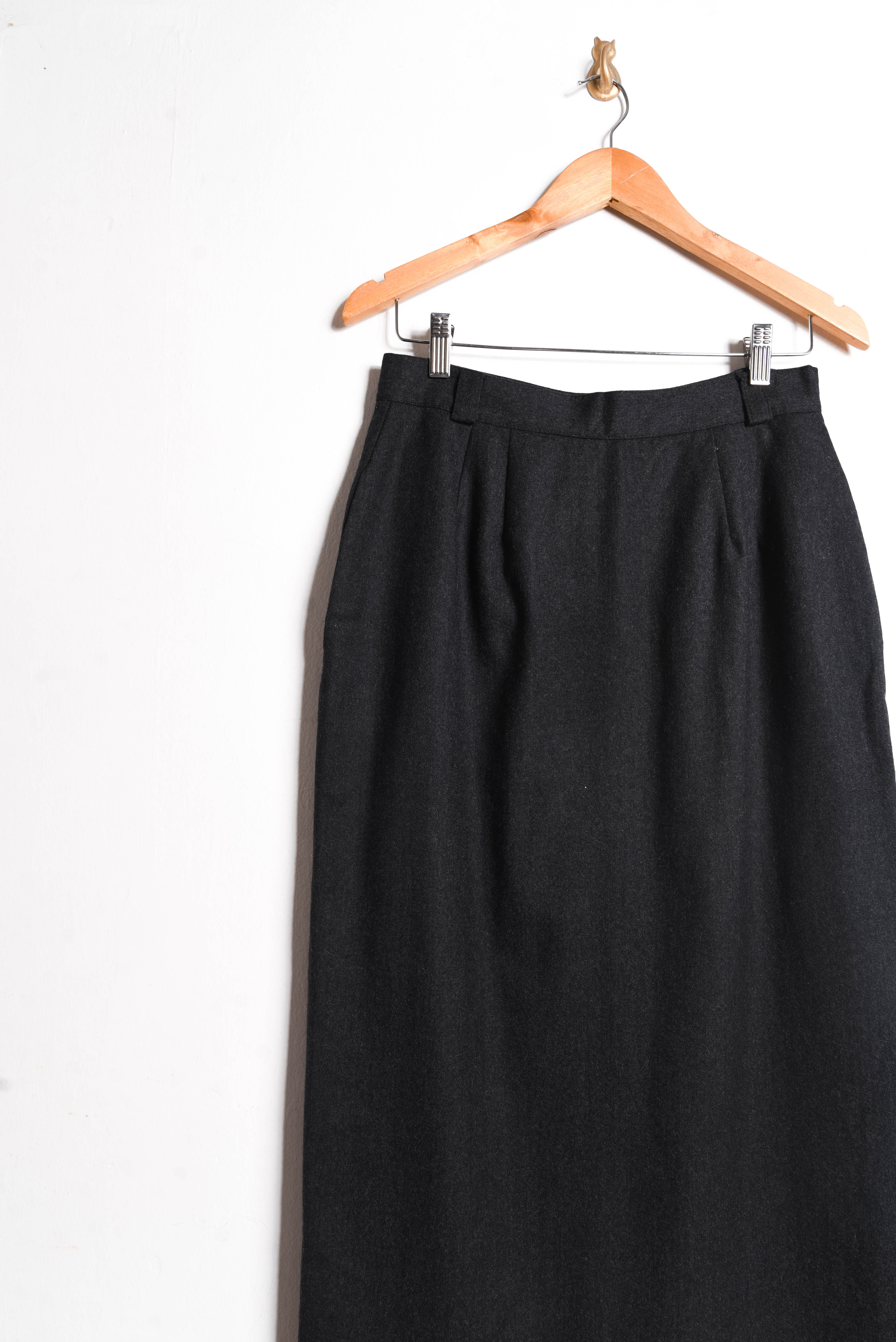 Maxi falda grafito lana 90s