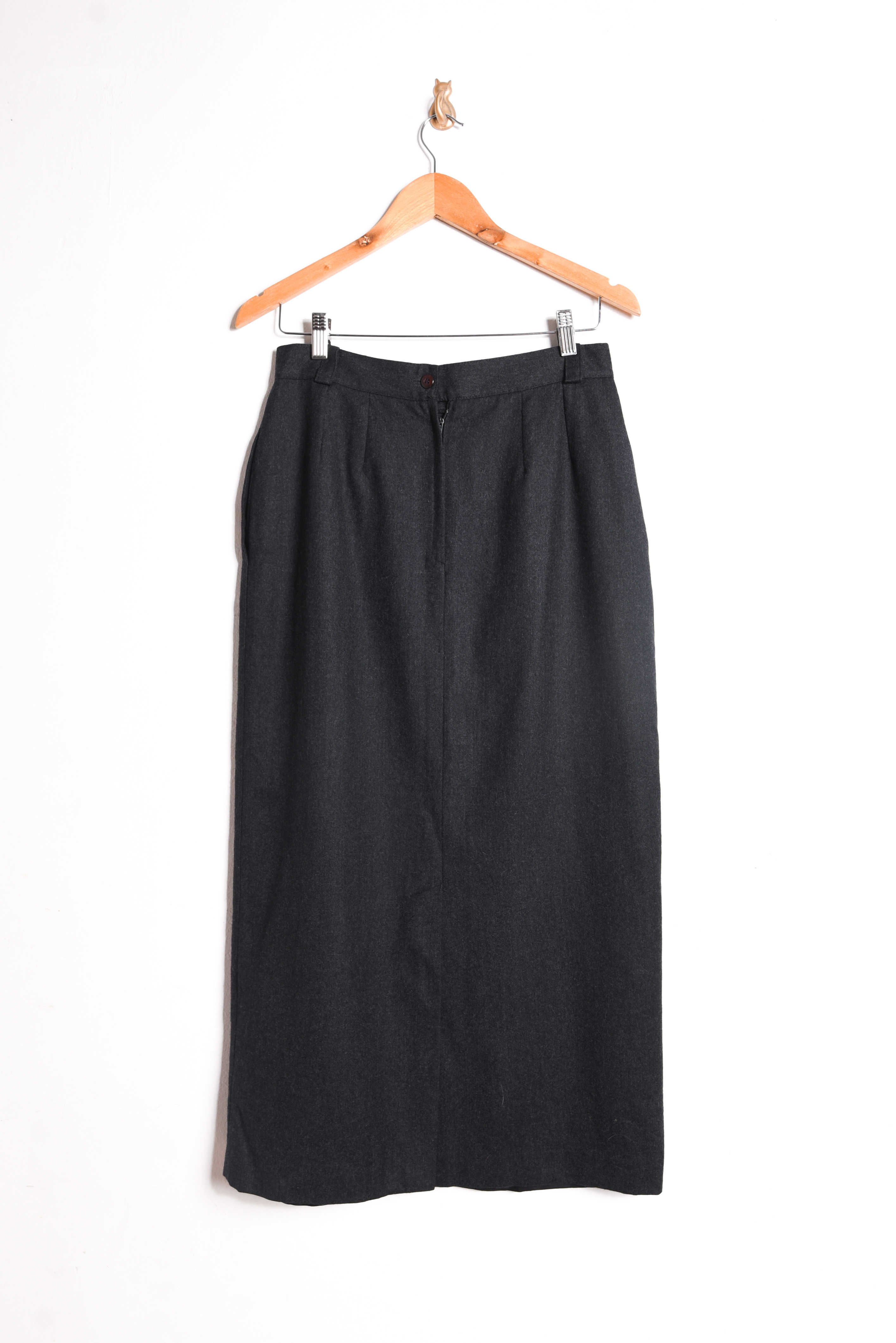 Maxi falda grafito lana 90s