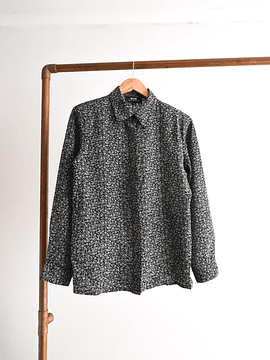 Blusa grafito floral vintage