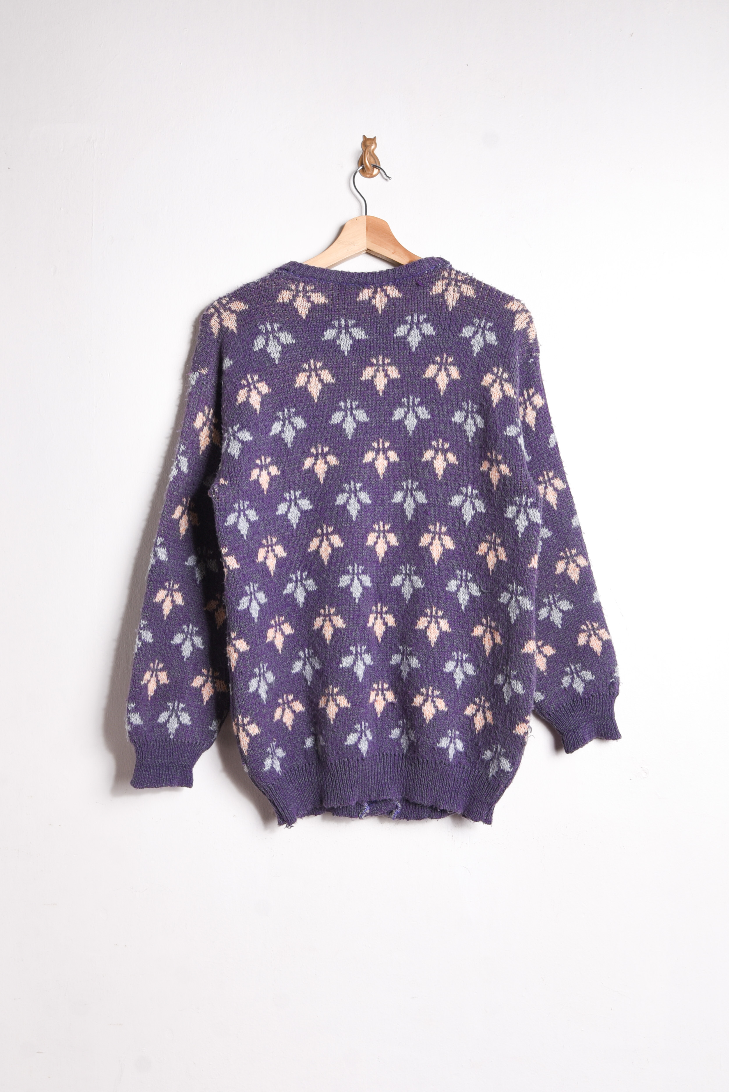 Cardigan lila flor de liz