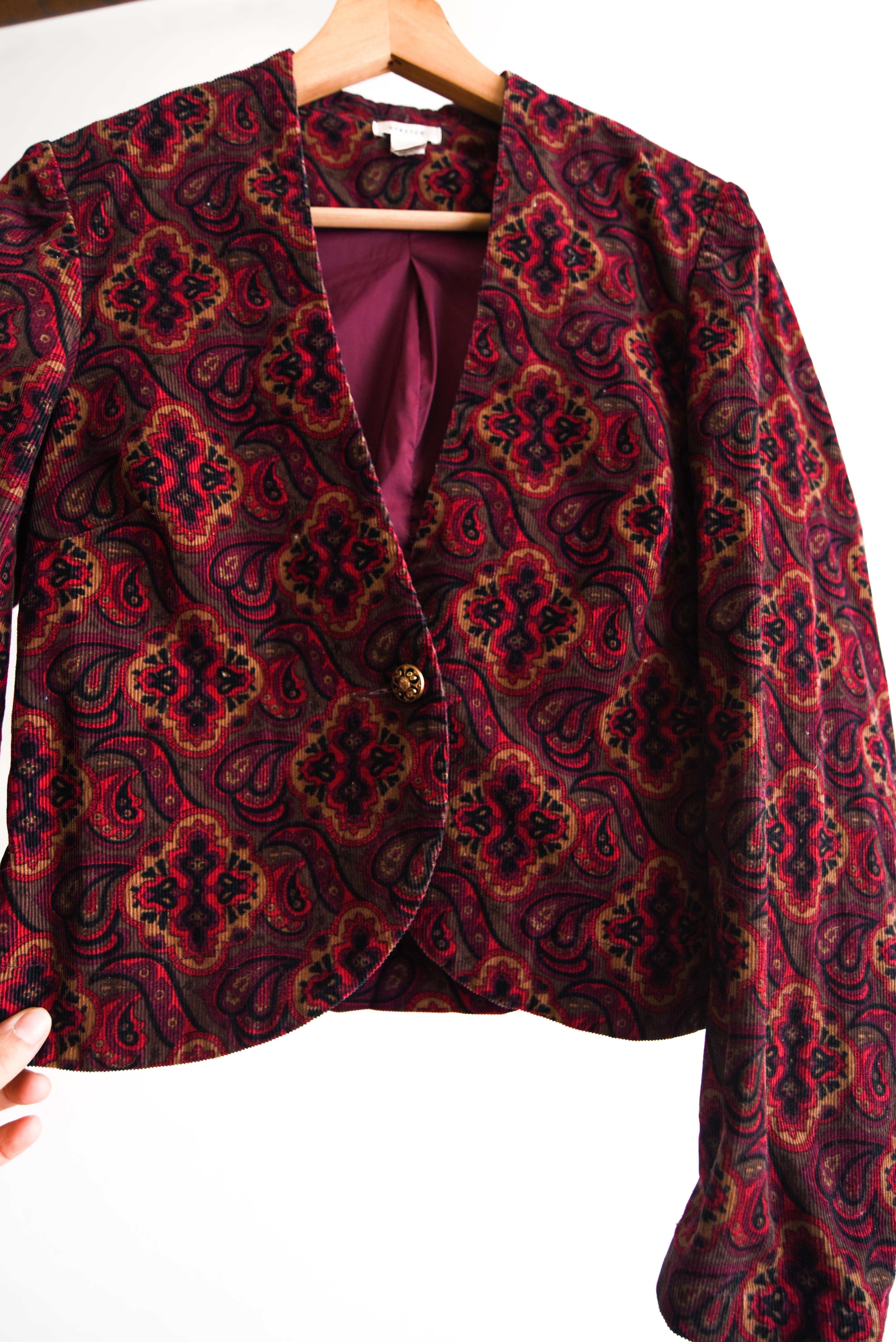 Blazer crop cotelé fall 2005