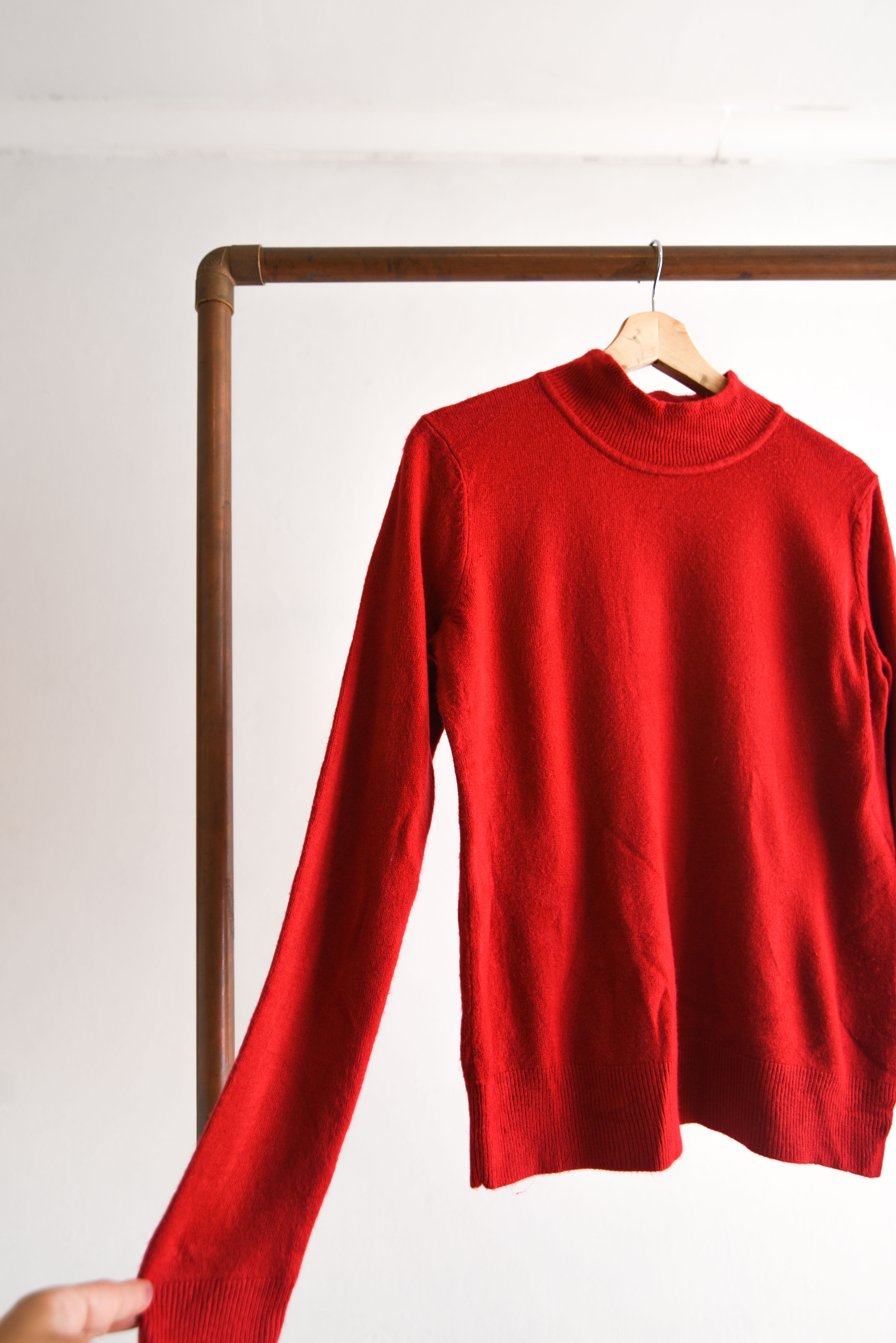 Chaleco rojo cuello subido