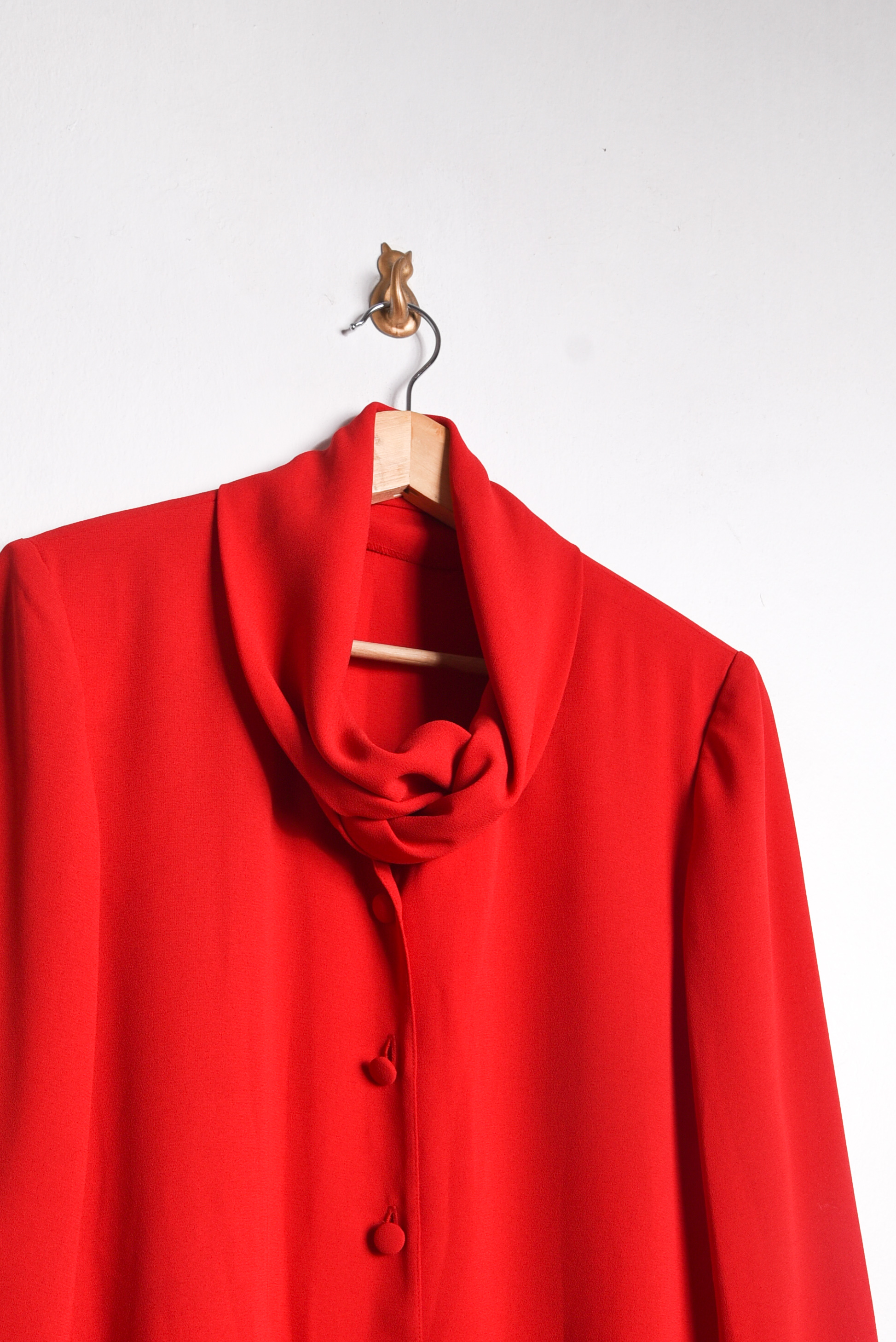 Blusa roja vintage cuellito