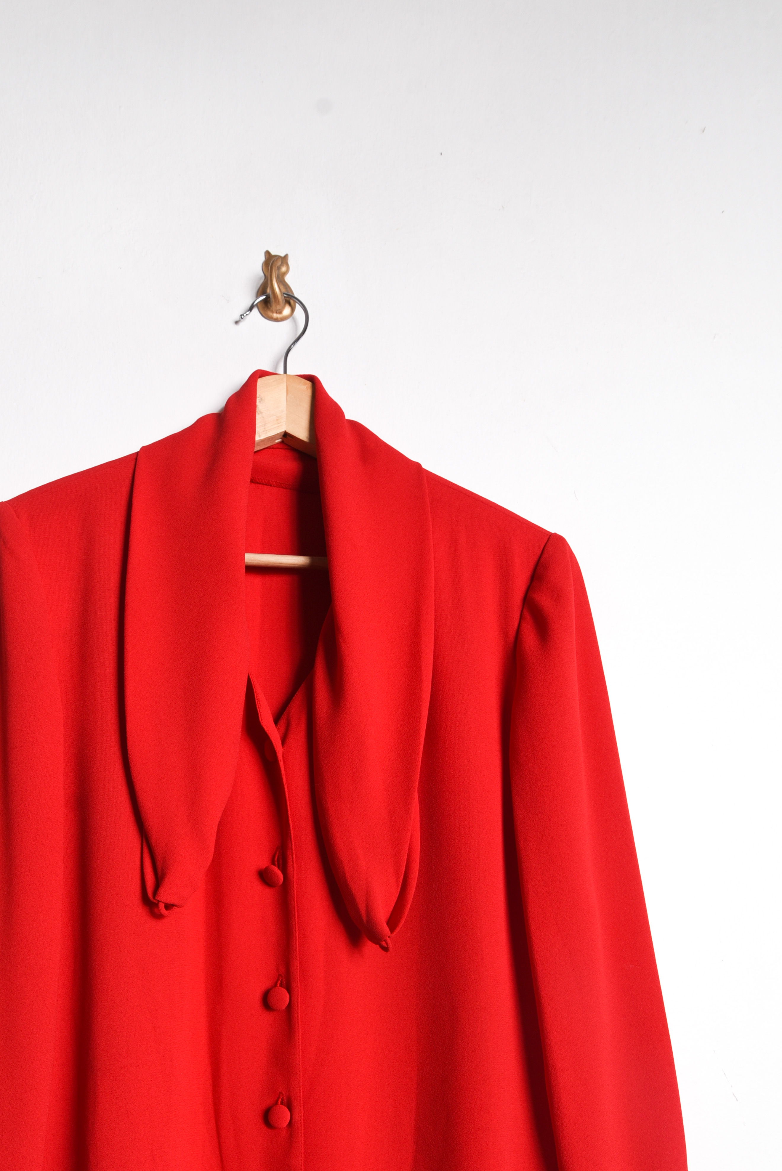 Blusa roja vintage cuellito