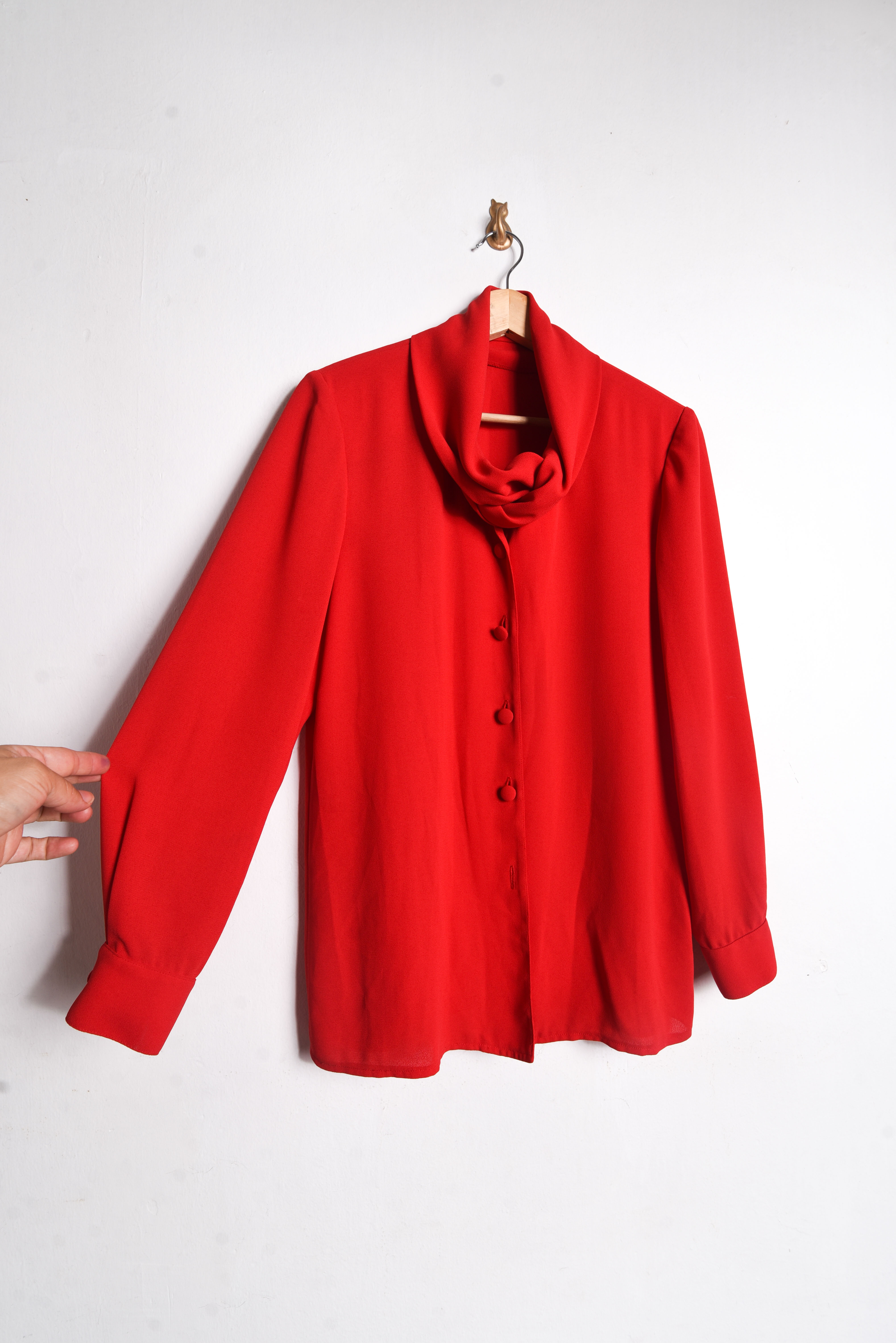 Blusa roja vintage cuellito