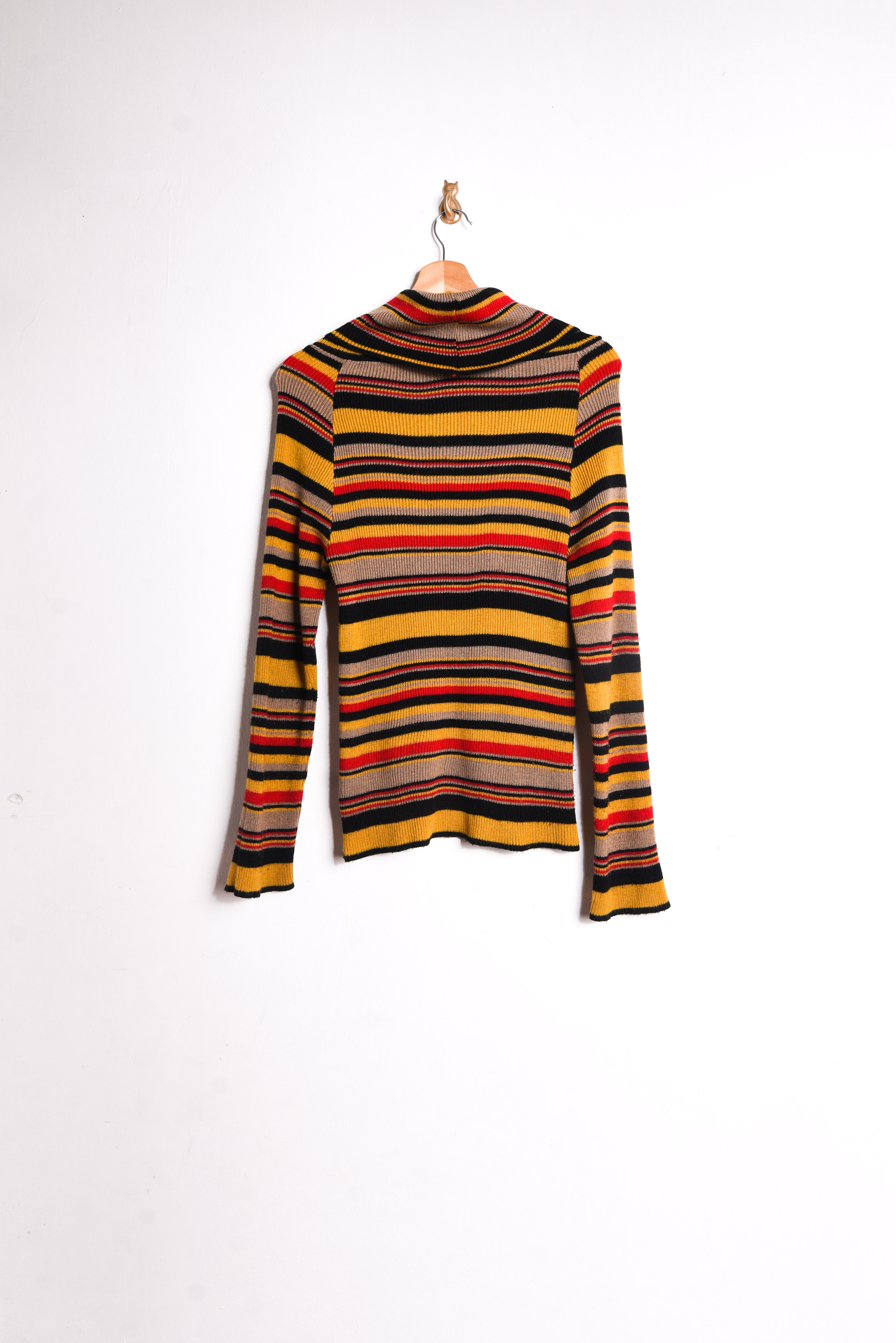 Chaleco 70s rayado drapeado