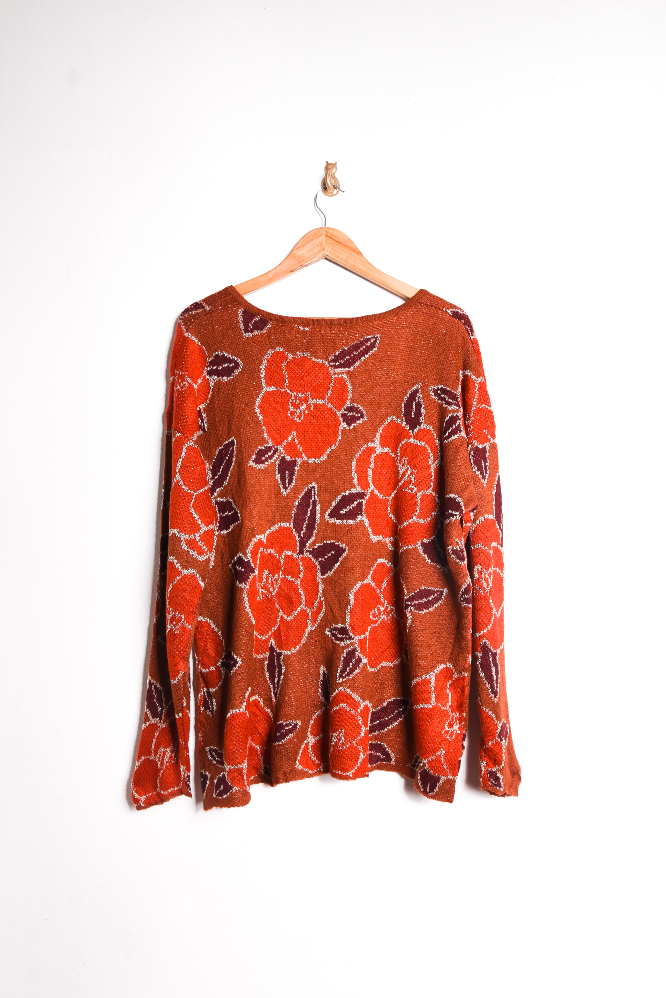 Chaleco granate floral brillos