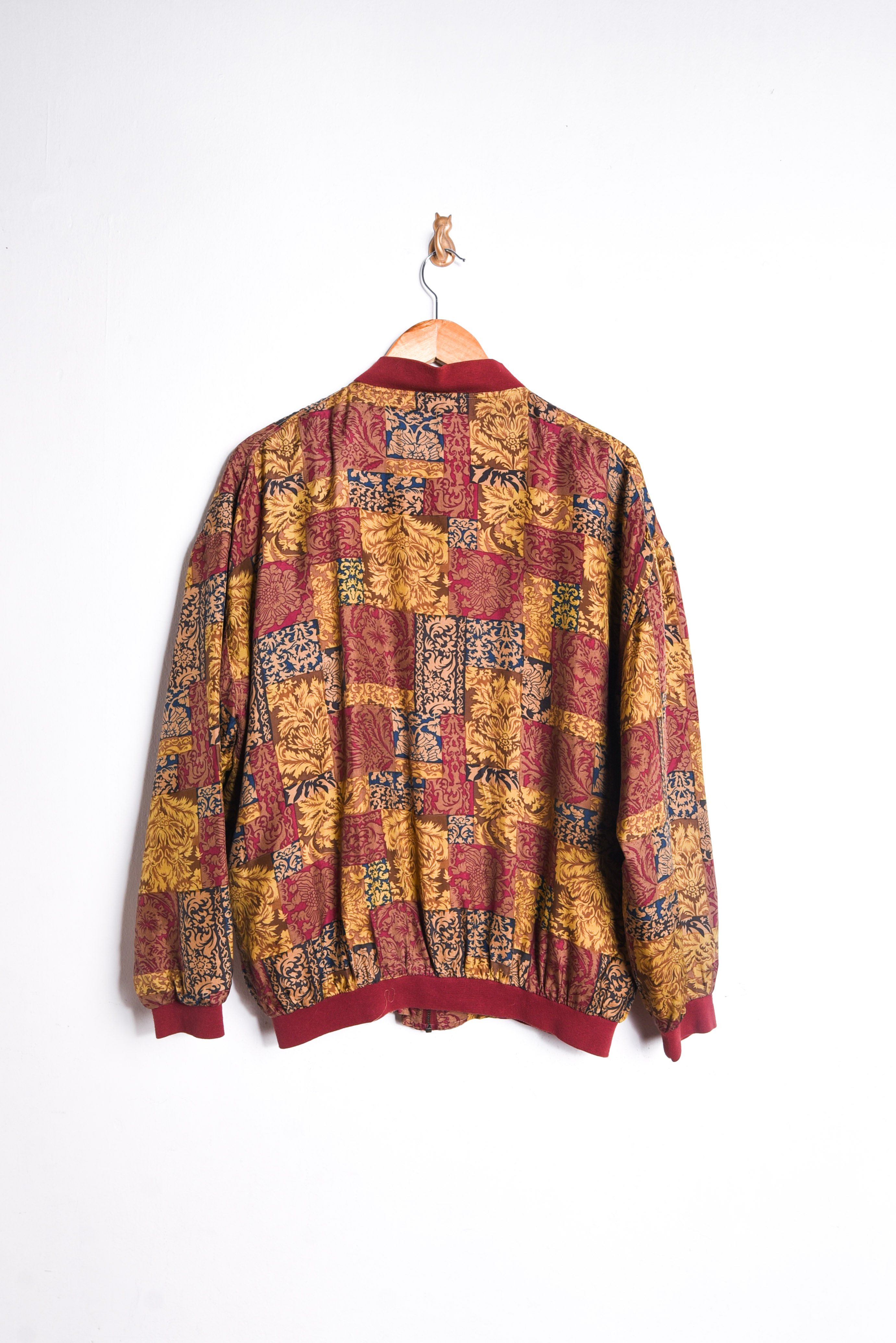 Bomber jacket seda baroque vintage