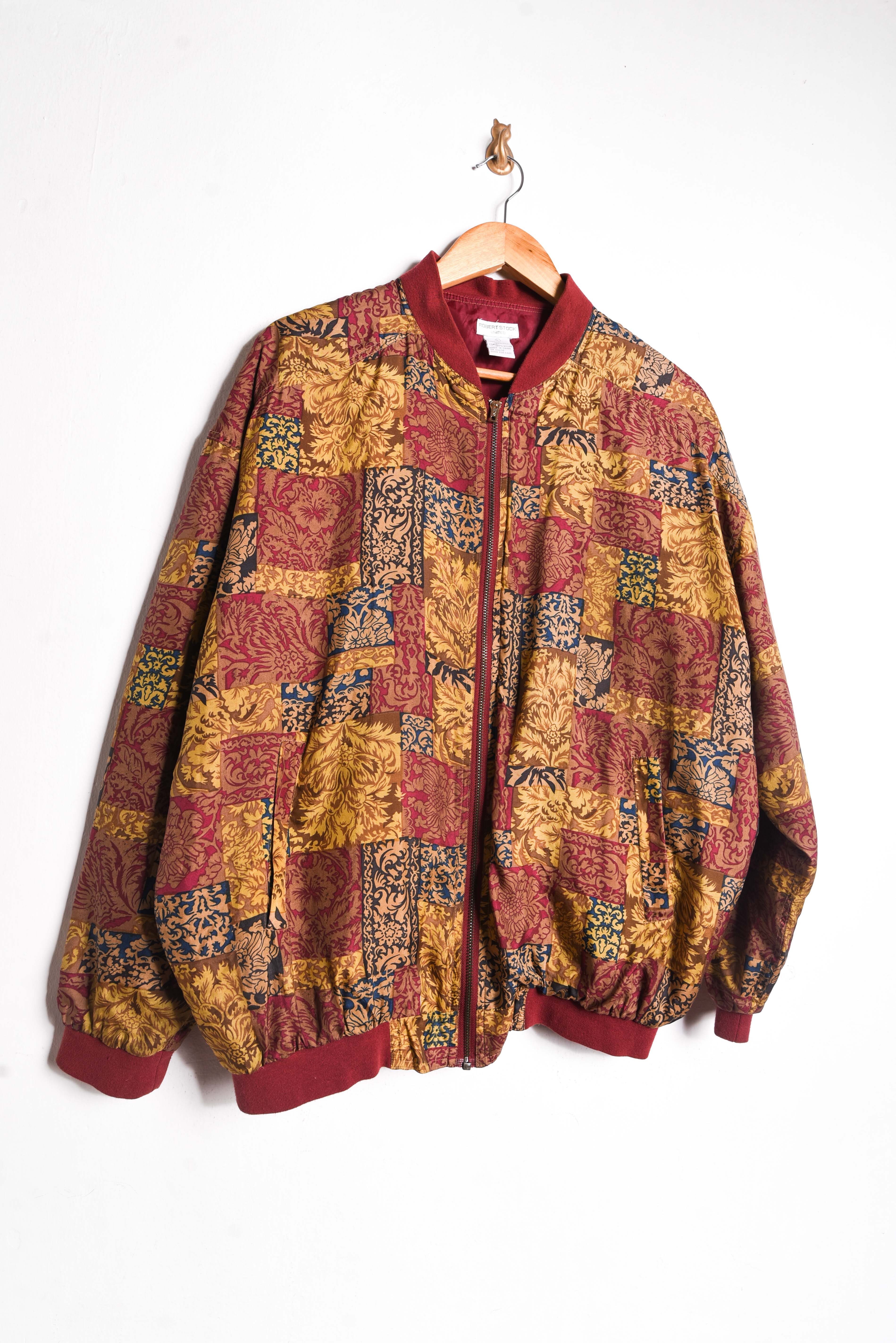 Bomber jacket seda baroque vintage