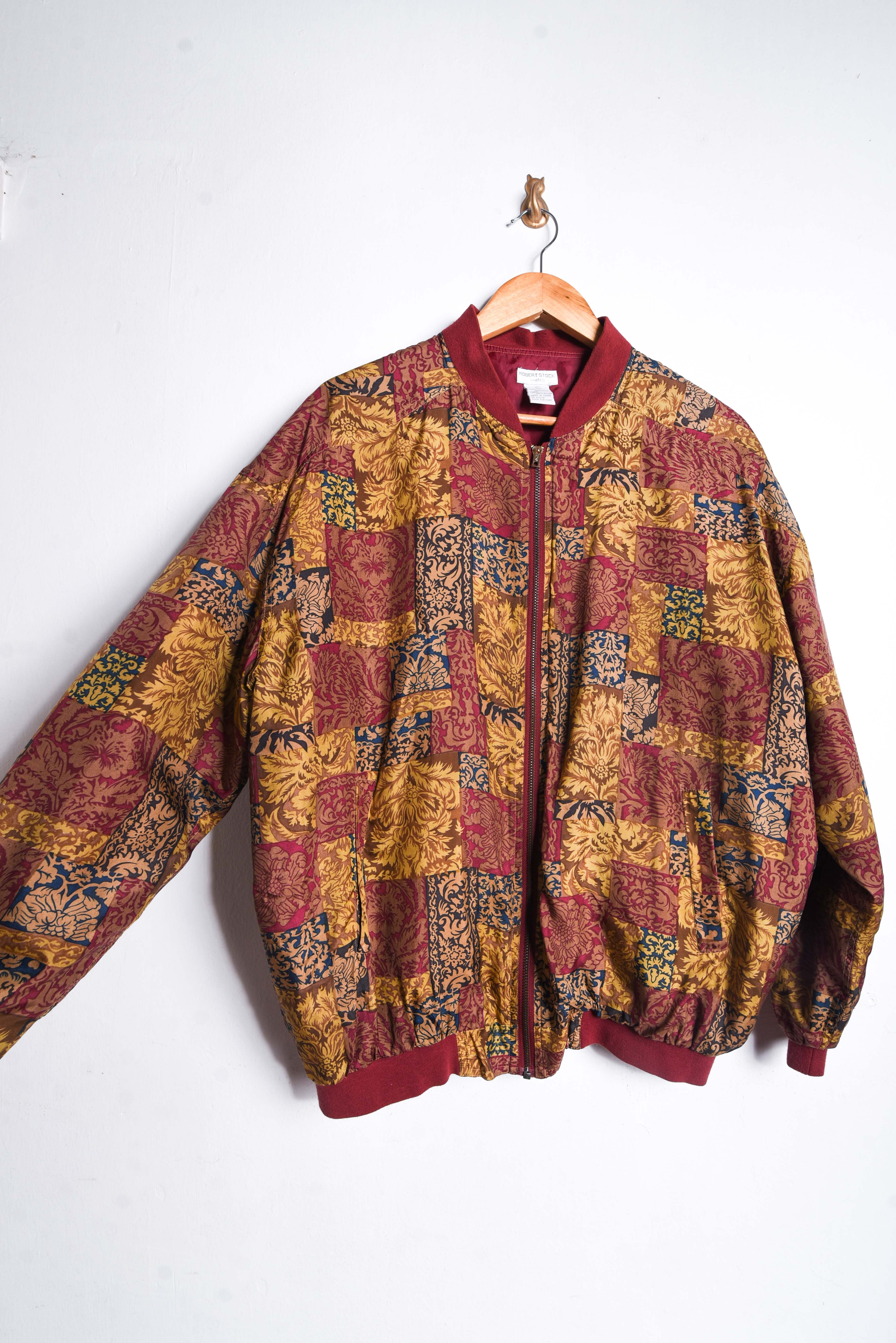 Bomber jacket seda baroque vintage