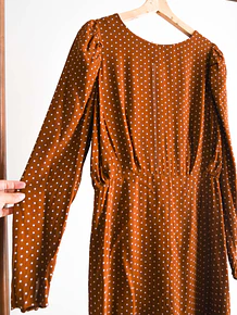 Vestido camel lunares