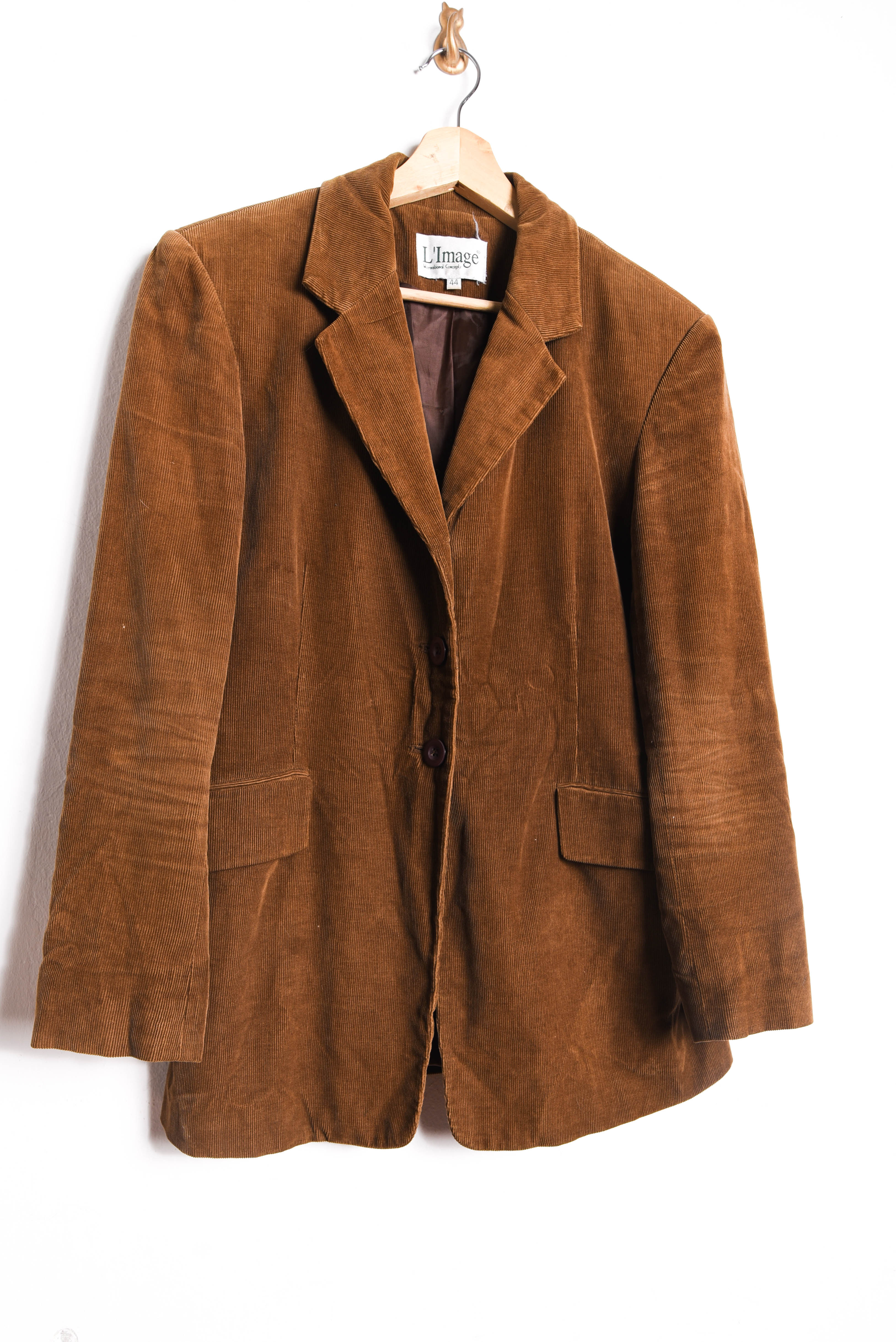 Blazer cotelé camel