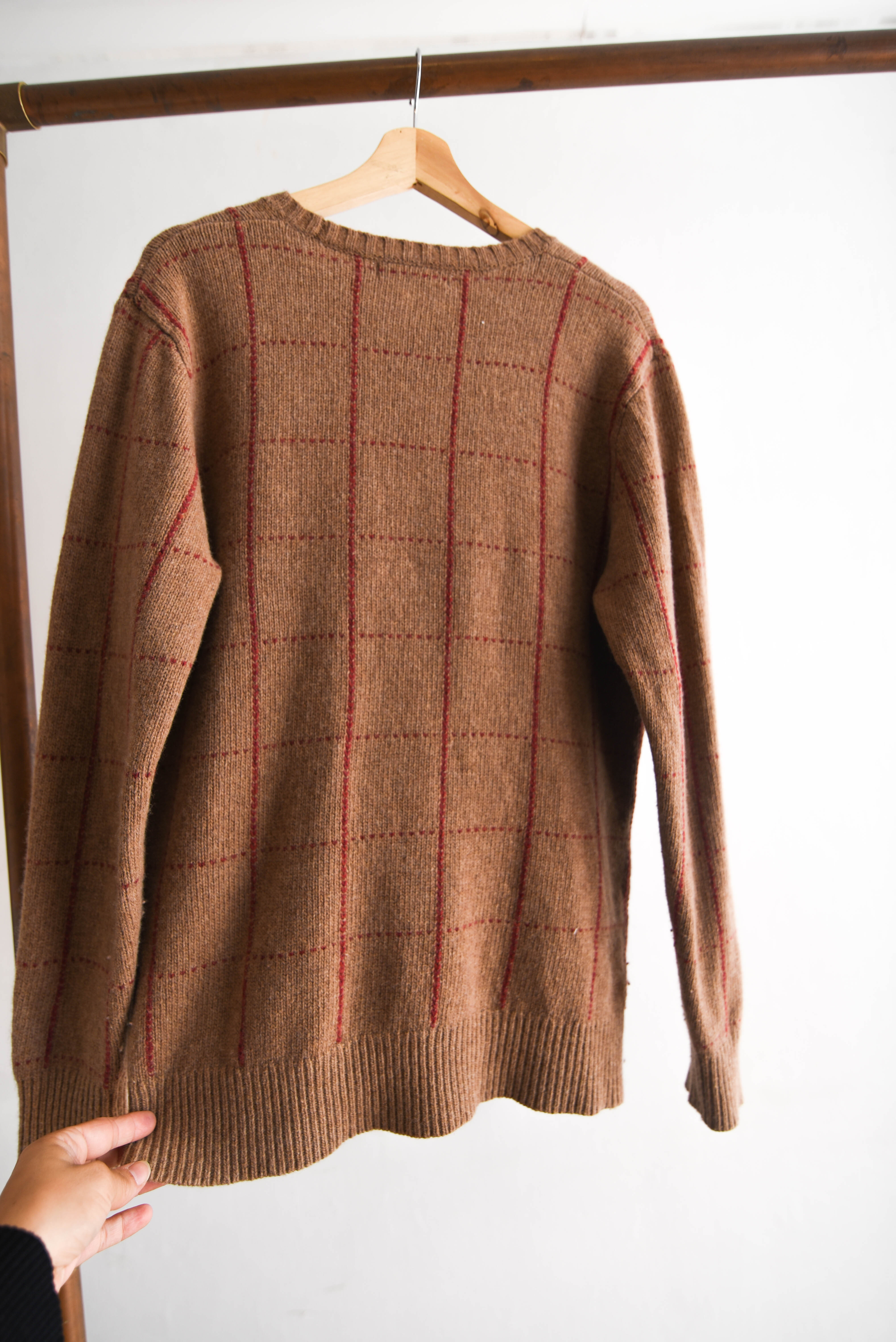 Chaleco café lana merino