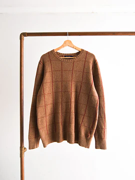 Chaleco café lana merino