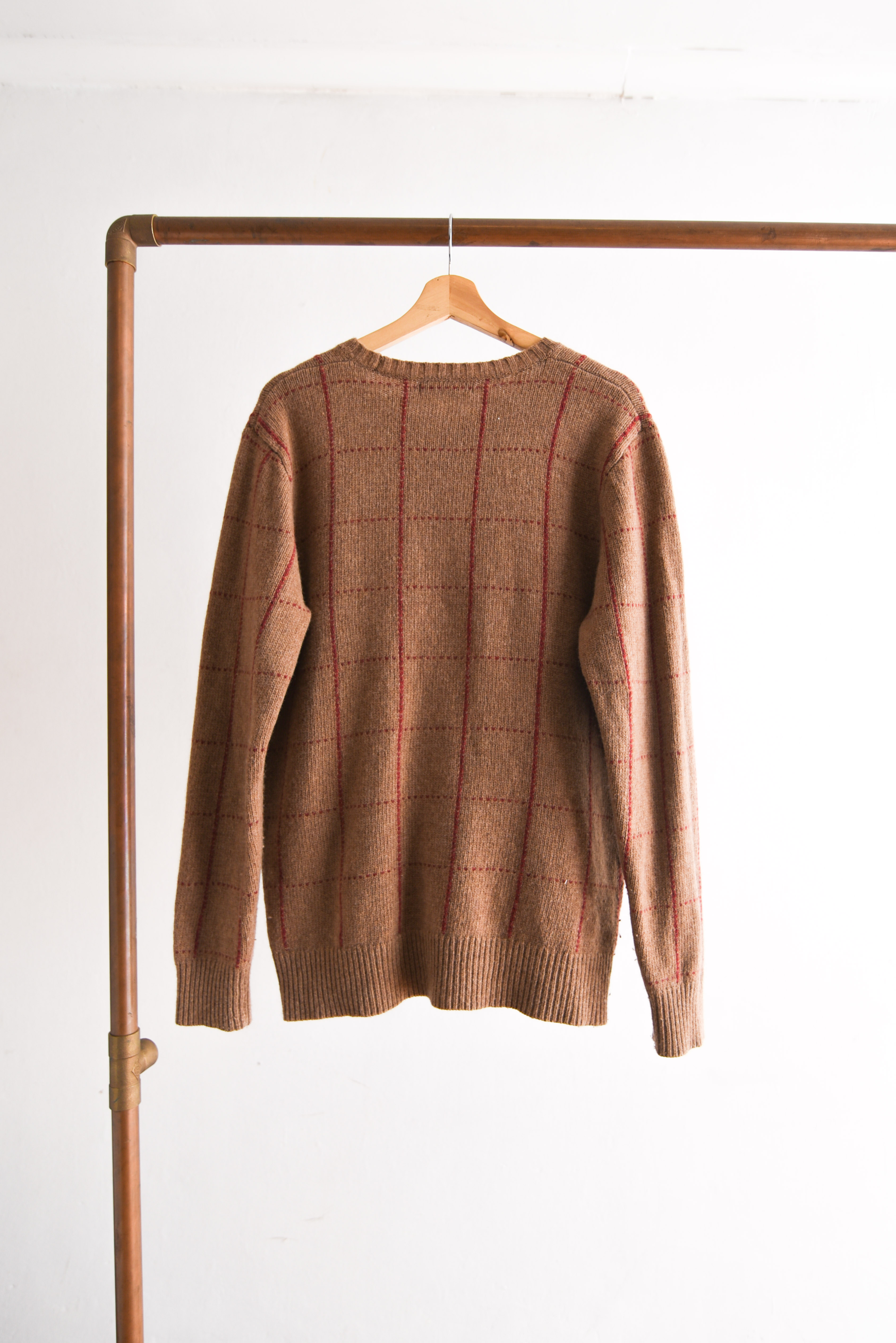 Chaleco café lana merino