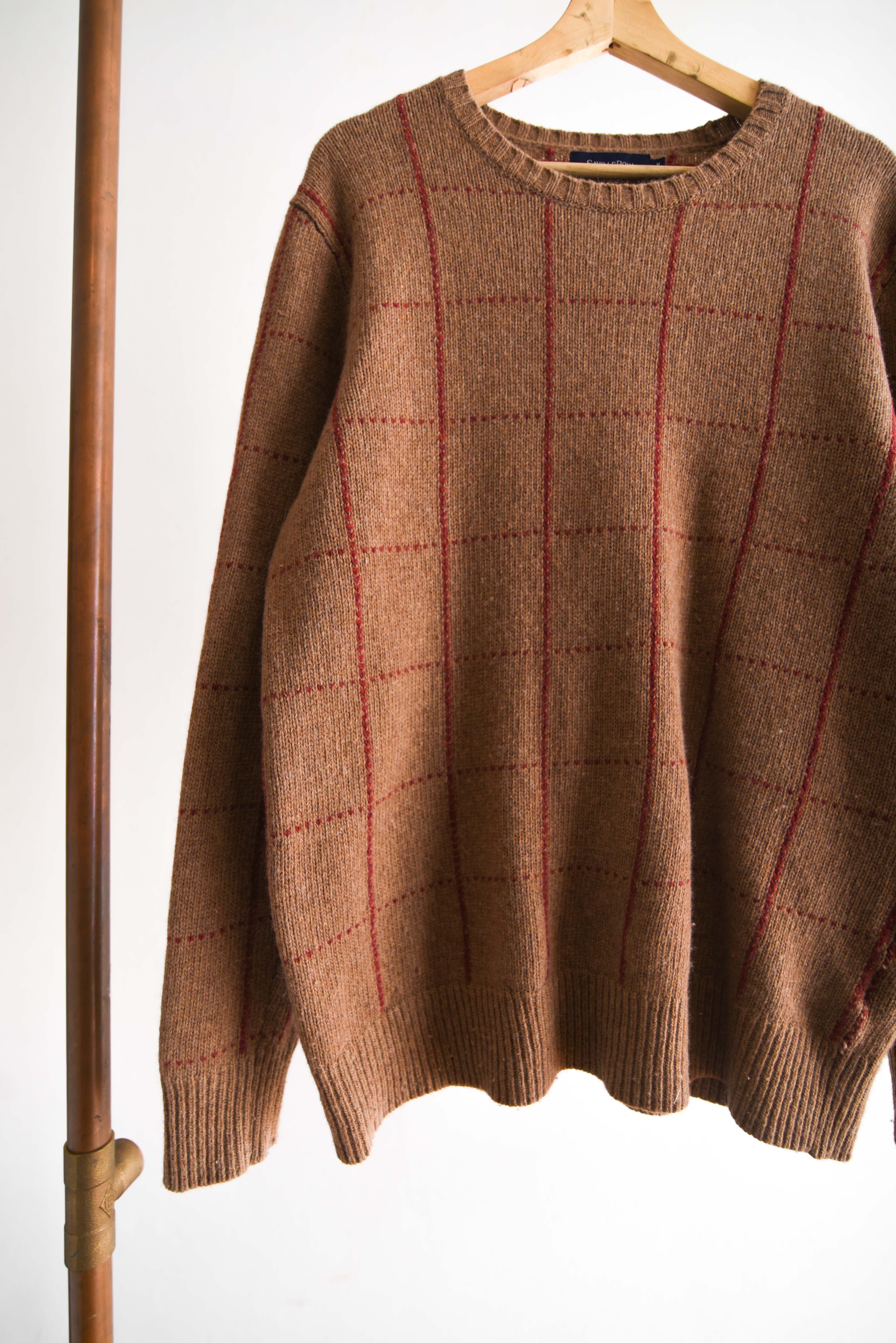 Chaleco café lana merino