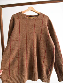 Chaleco café lana merino