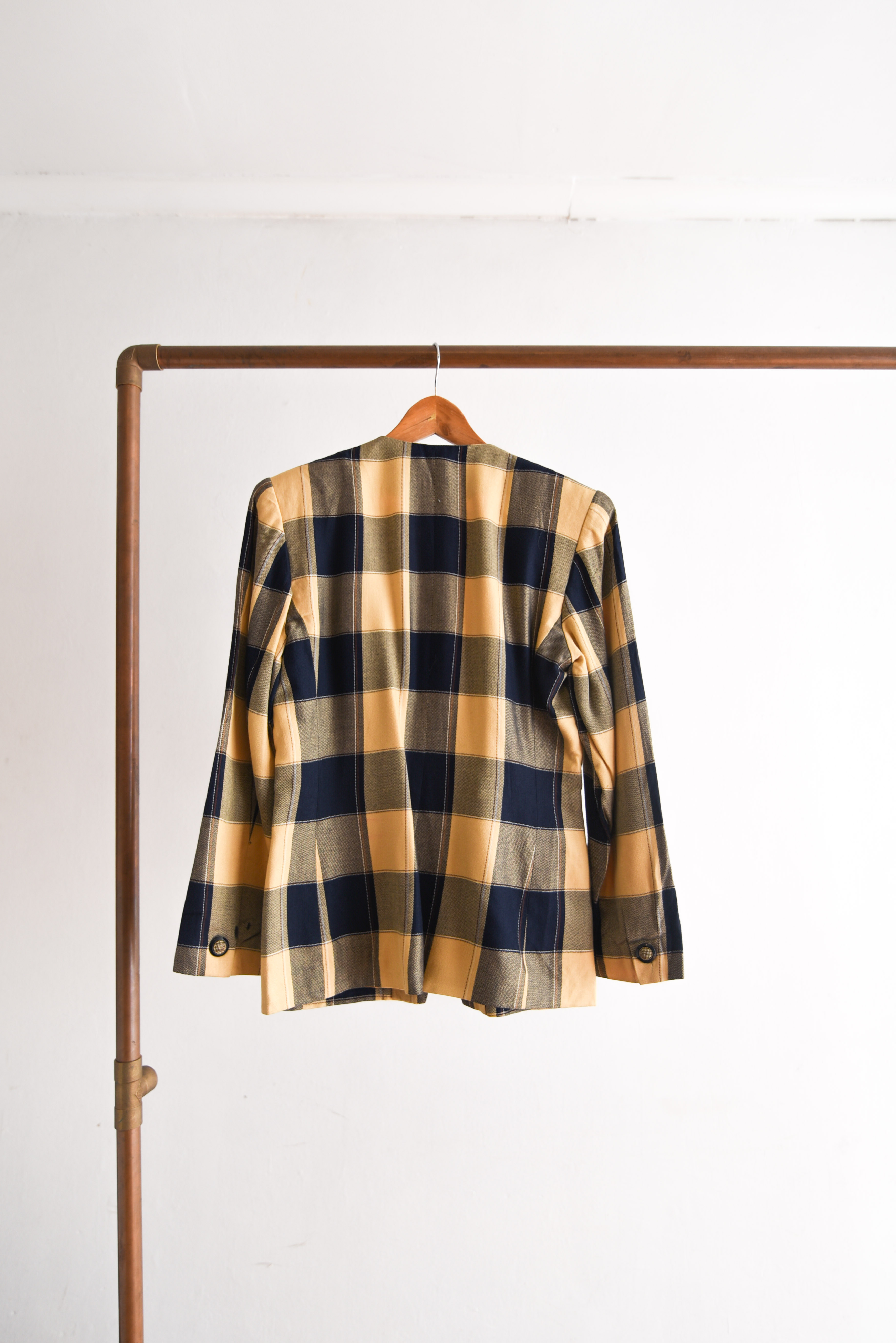 Blazer bicolor cuadros vintage