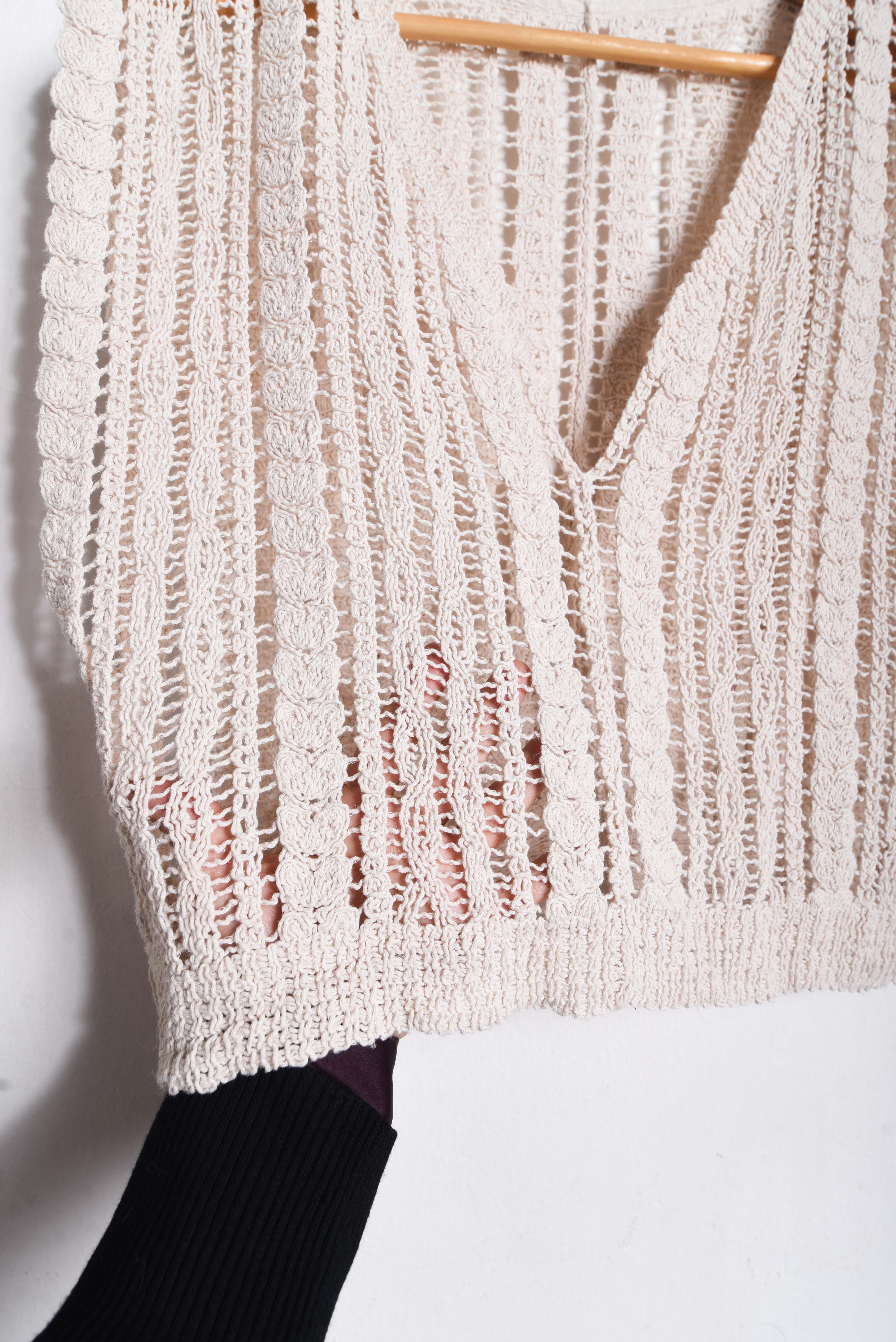 Sweater vest tejido marfil