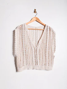 Sweater vest tejido marfil