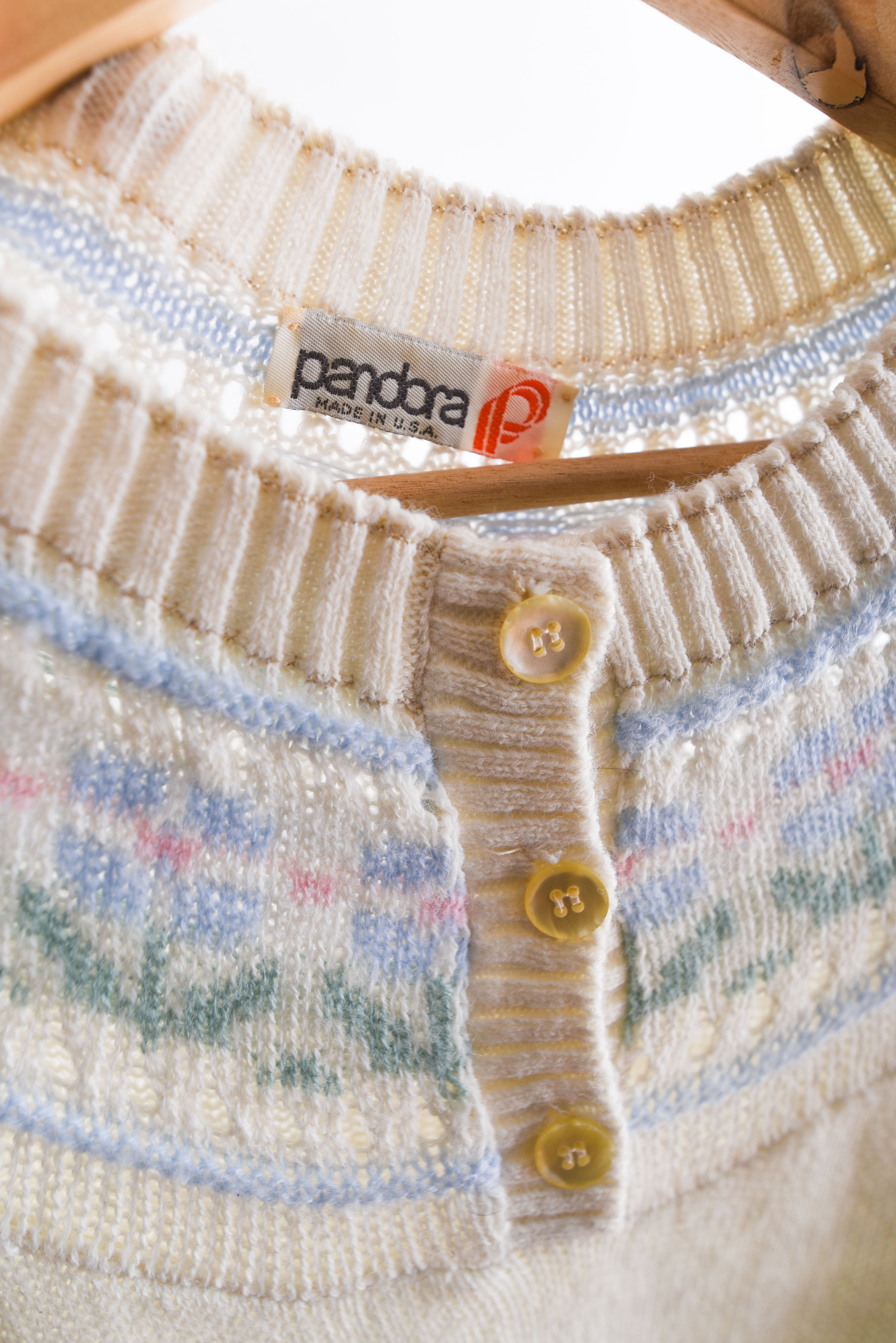 Vestido marfil 70s tejido