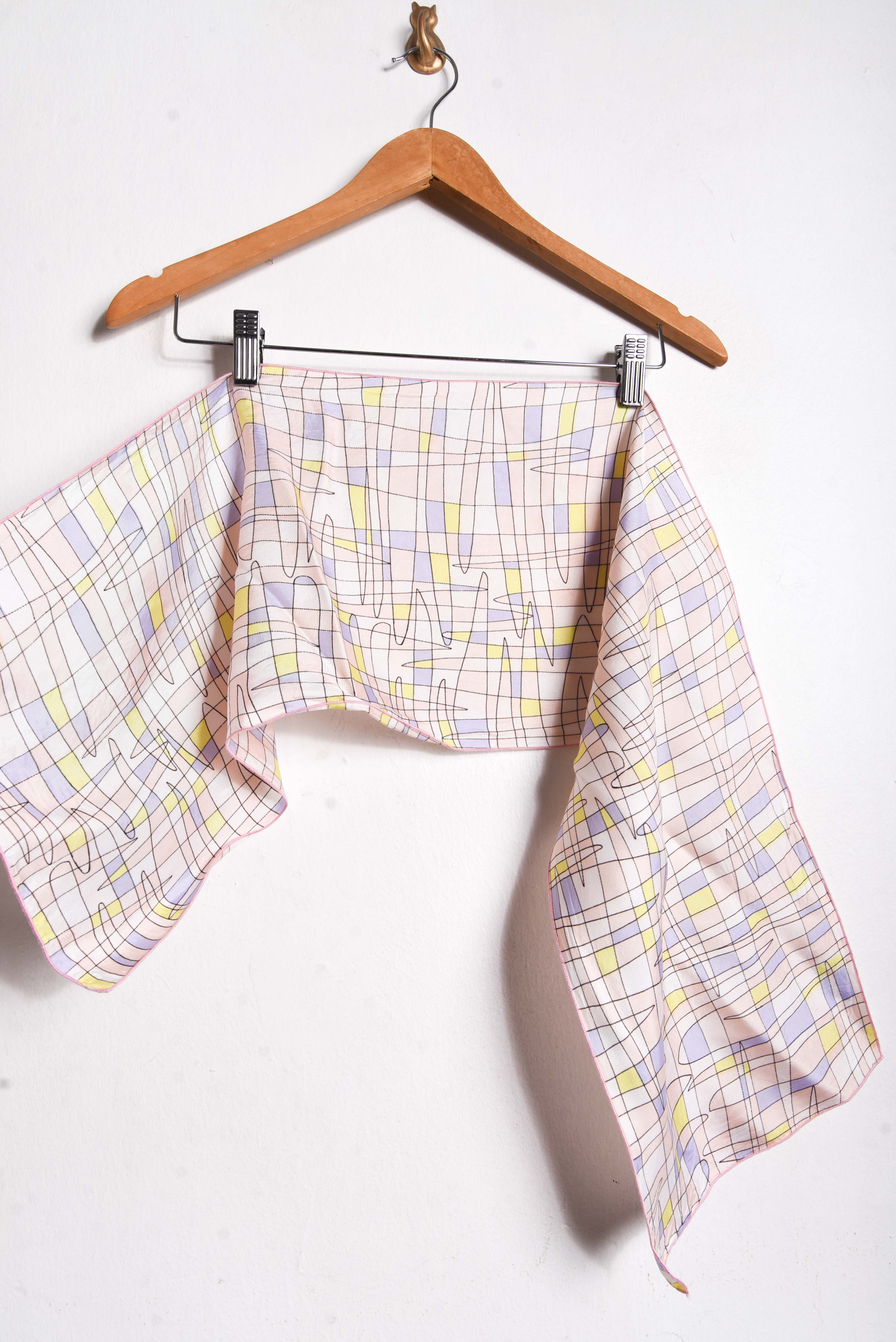 Pañuelo pastel doodles vntg