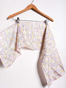 Pañuelo pastel doodles vntg