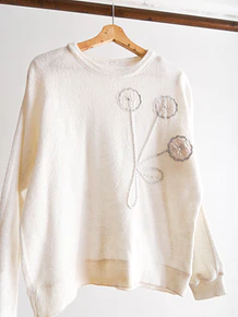 Chaleco marfil vintage bordado