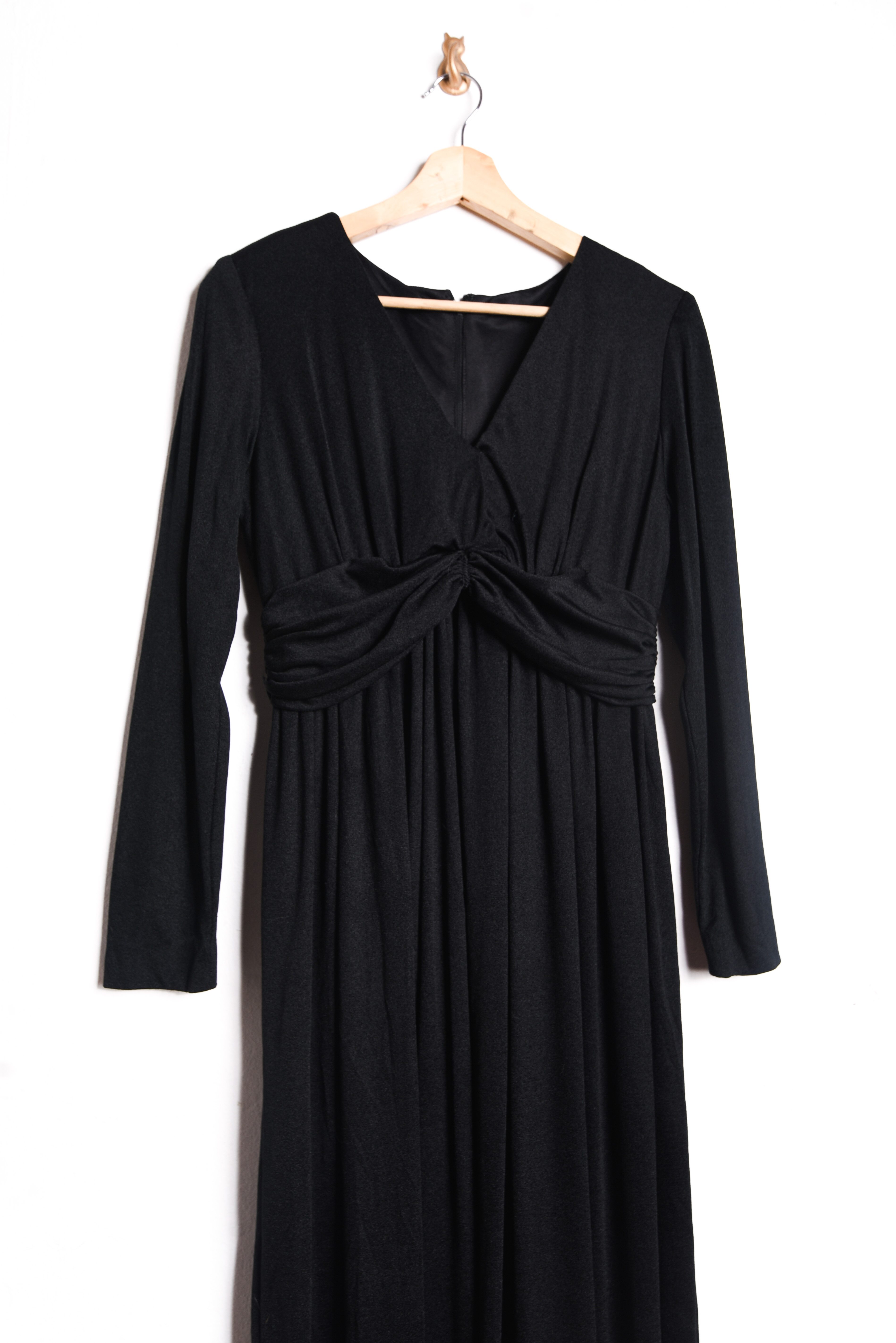 Maxi vestido negro 70s
