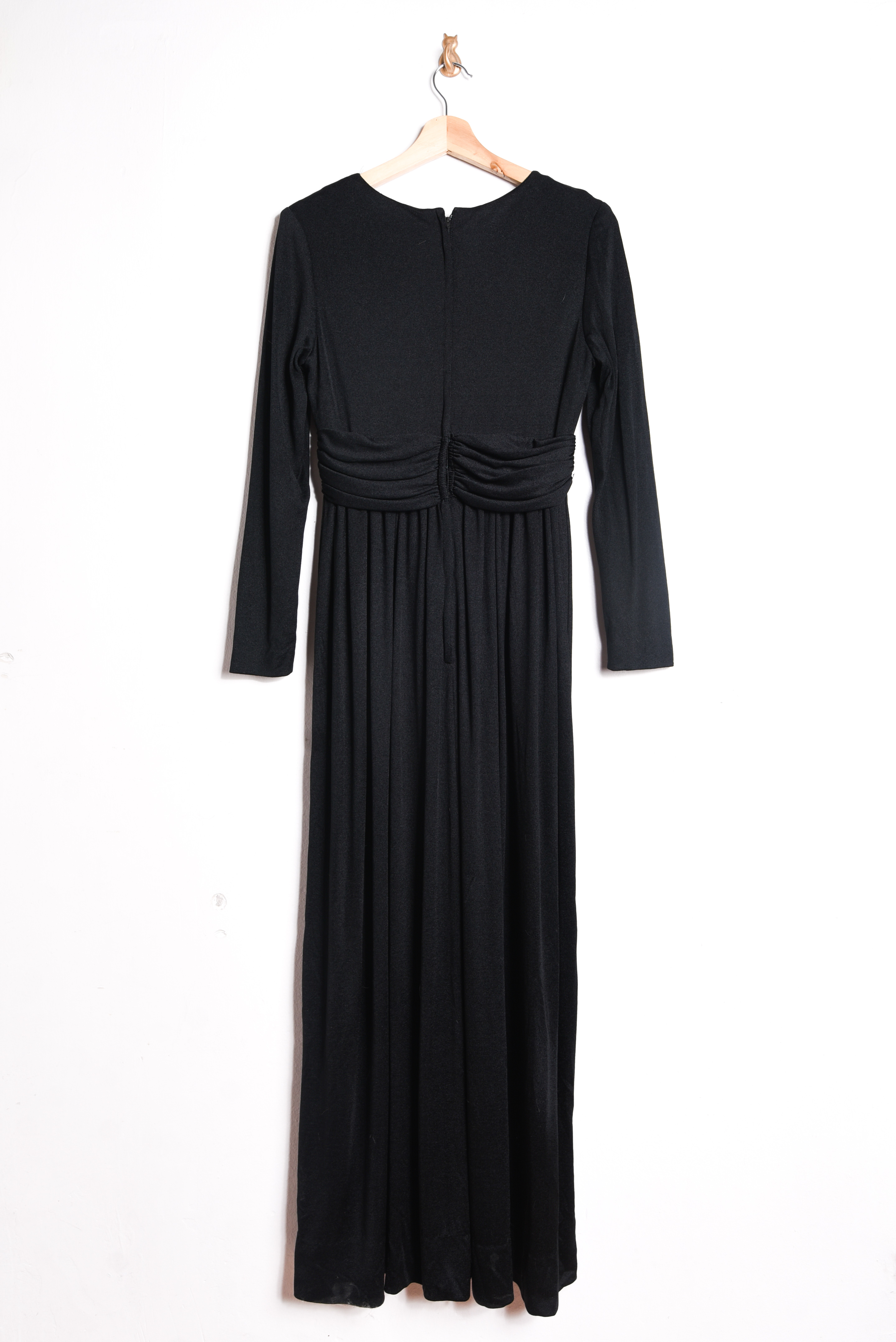 Maxi vestido negro 70s