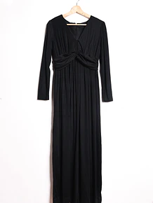 Maxi vestido negro 70s