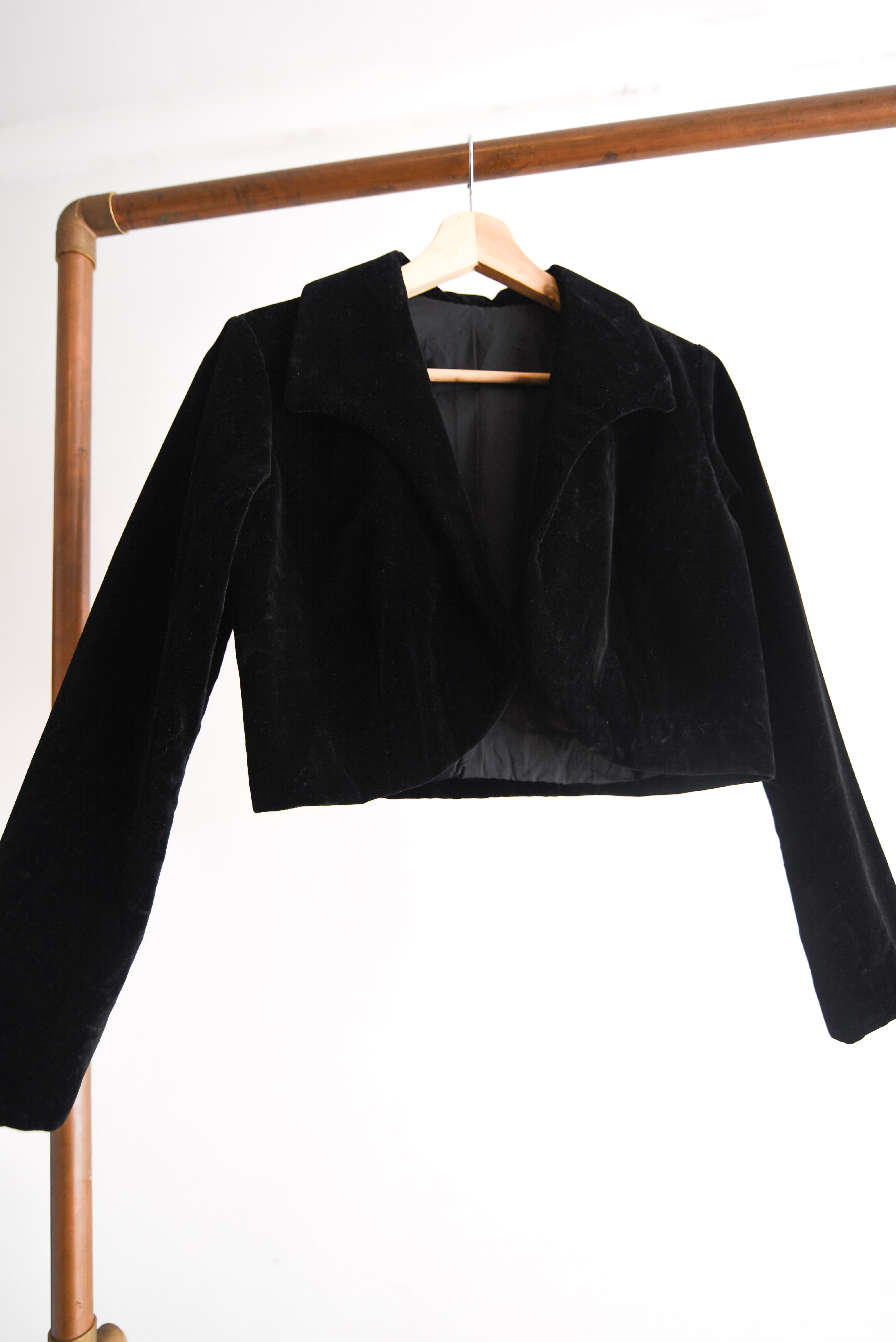 Chaqueta velvet crop