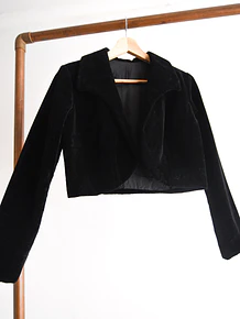Chaqueta velvet crop