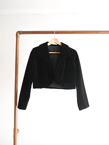 Chaqueta velvet crop