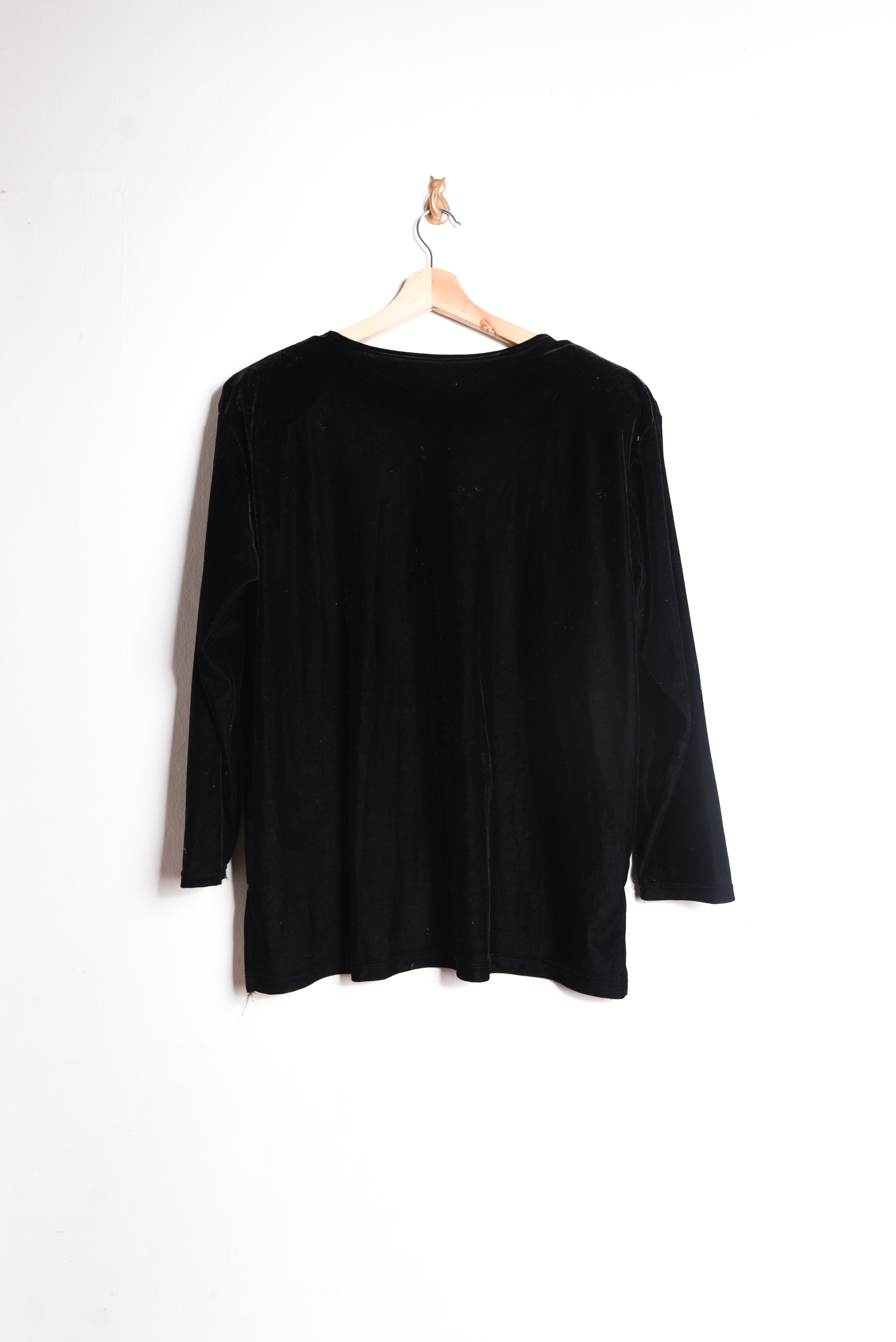 Polerón plush negro vintage