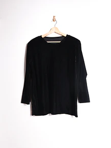 Polerón plush negro vintage