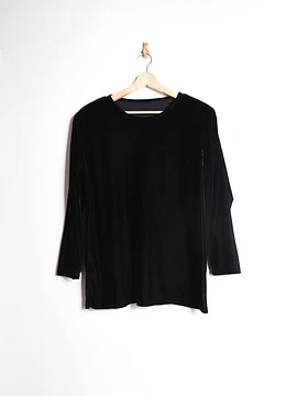 Polerón plush negro vintage