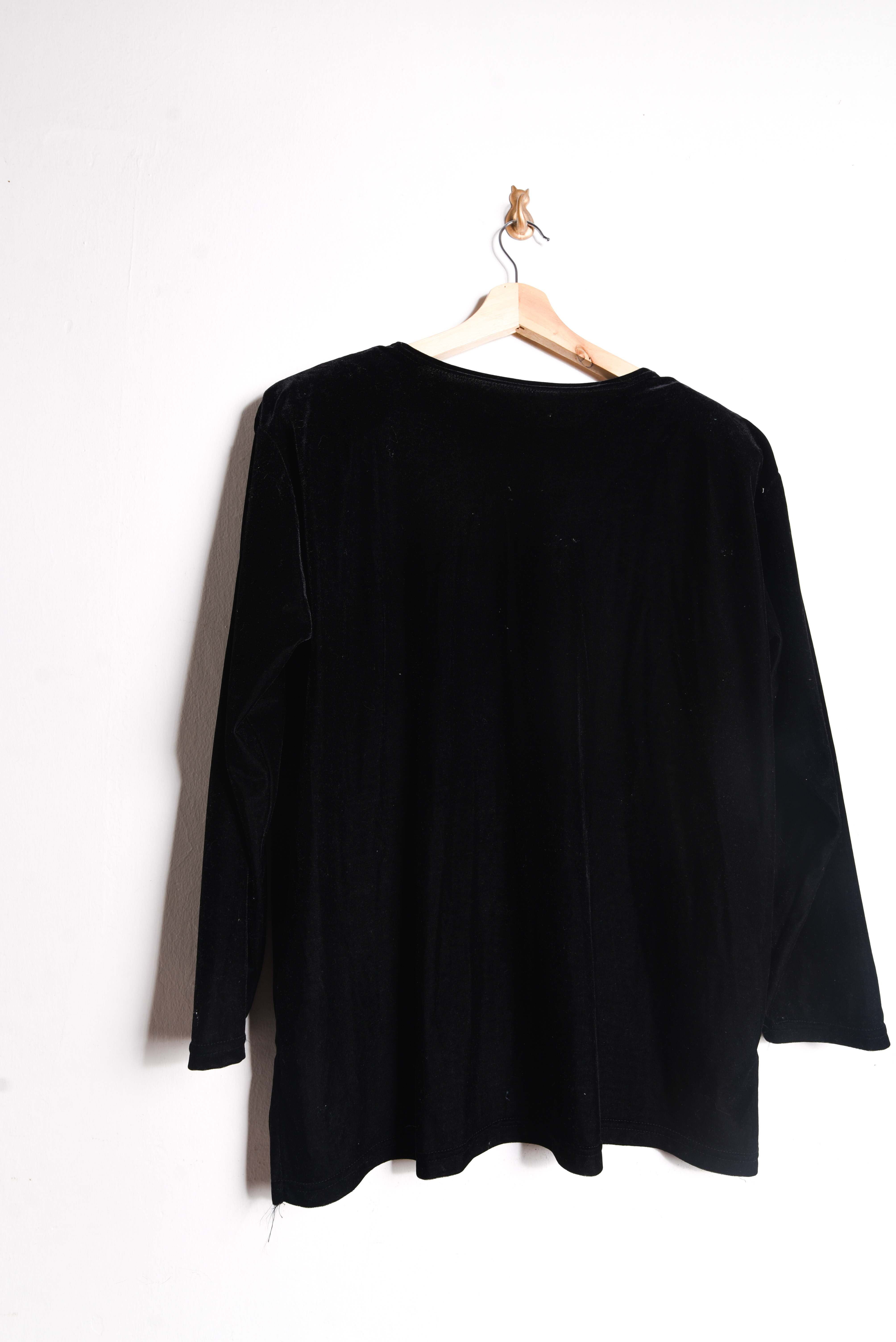 Polerón plush negro vintage