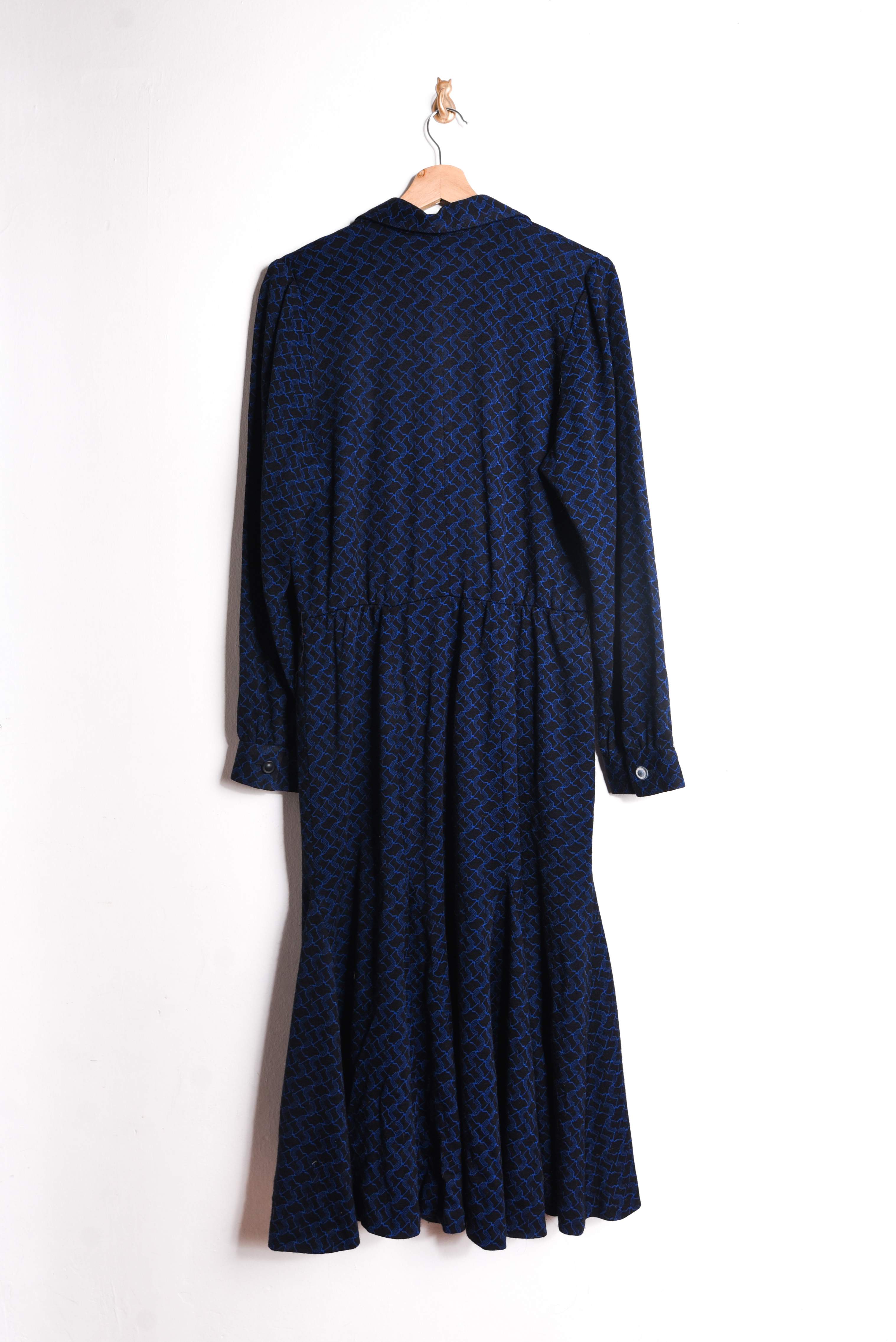 Vestido black&navy 70s