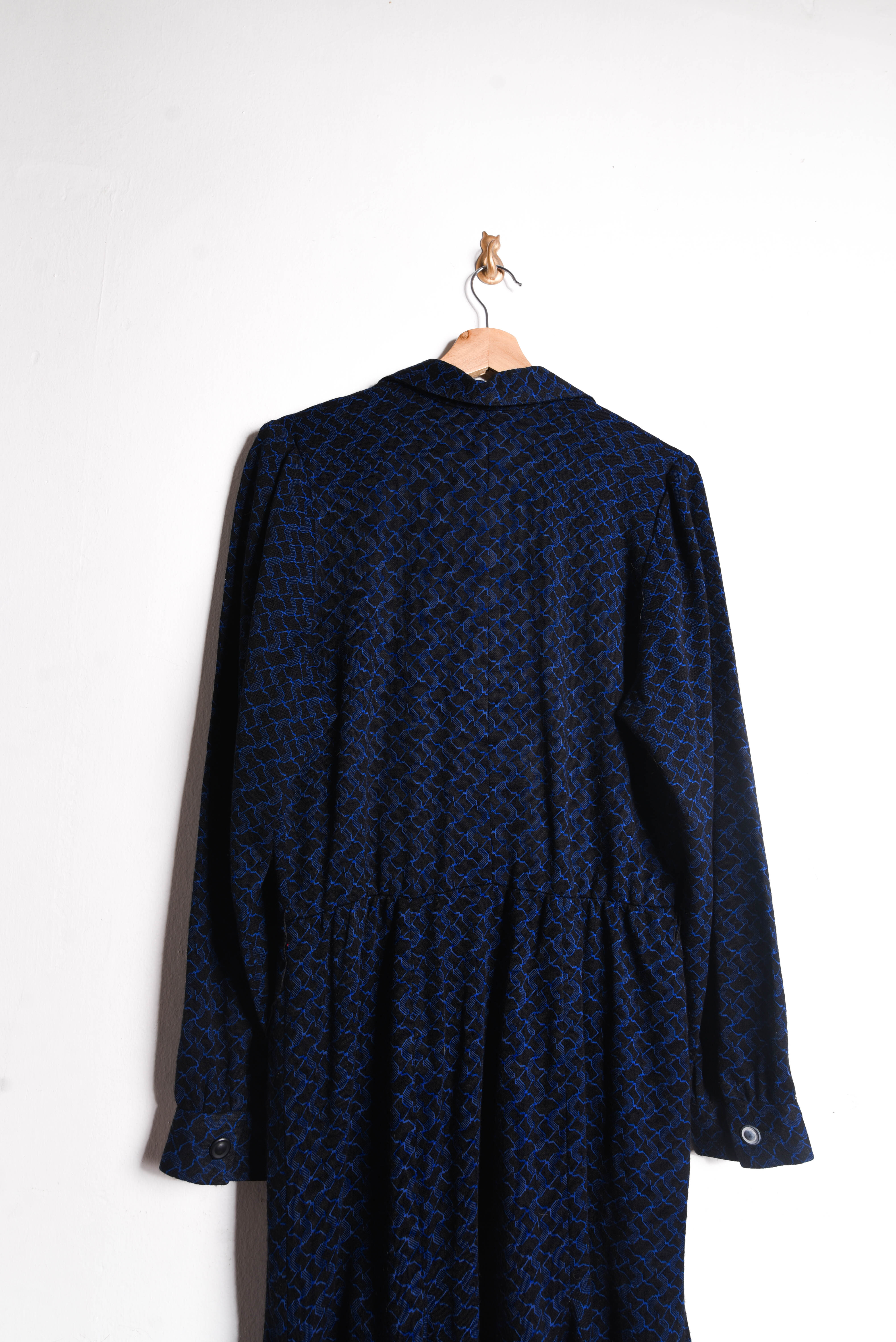 Vestido black&navy 70s