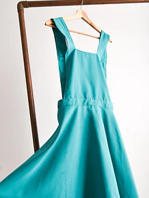 Vestido jardinera turquesa