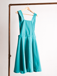 Vestido jardinera turquesa